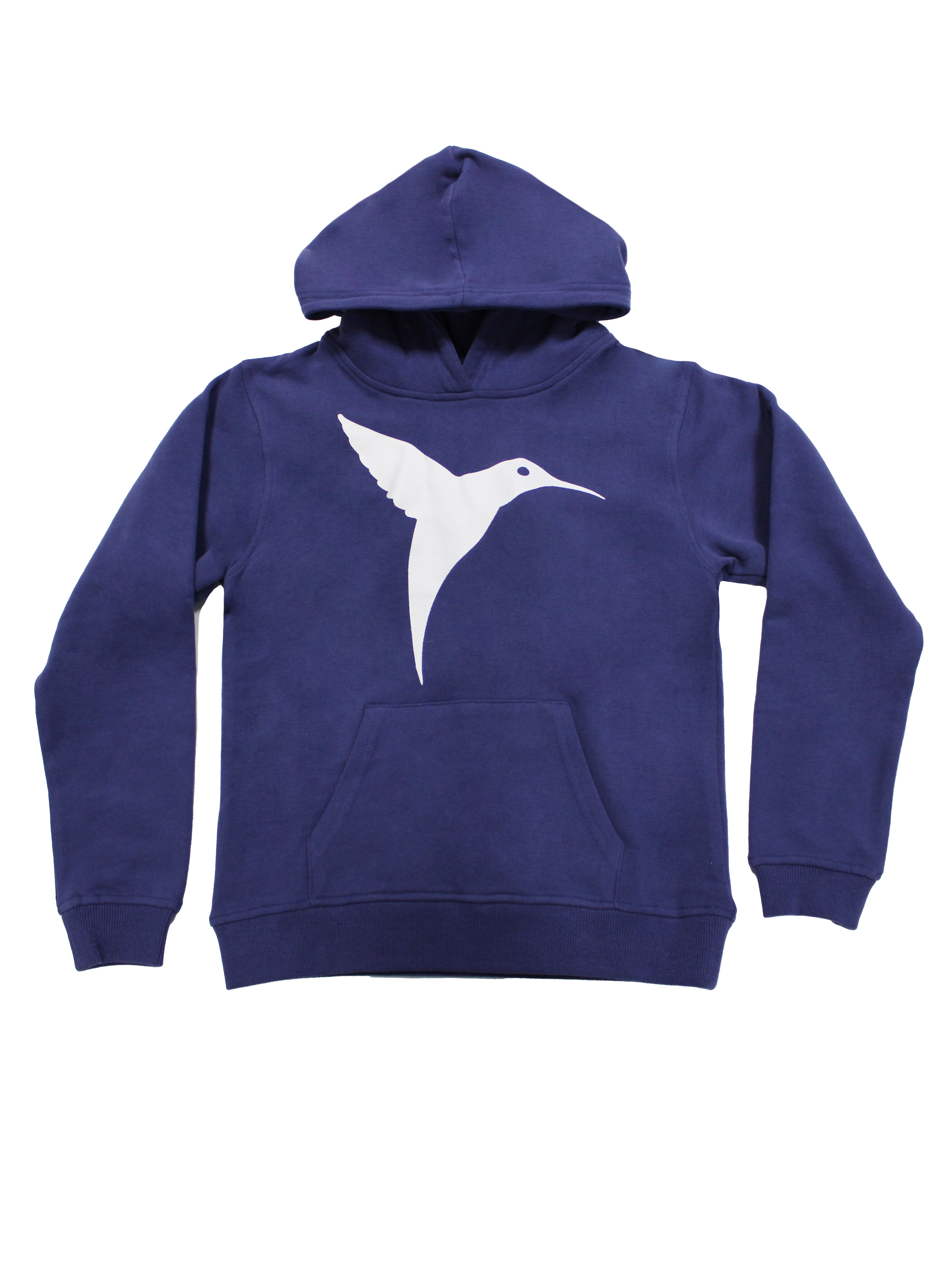 Hooded sweatshirt with long sleeves. Contrasting combined print detail on the front and back. Kangaroo pocket on the front. Rib finishes.