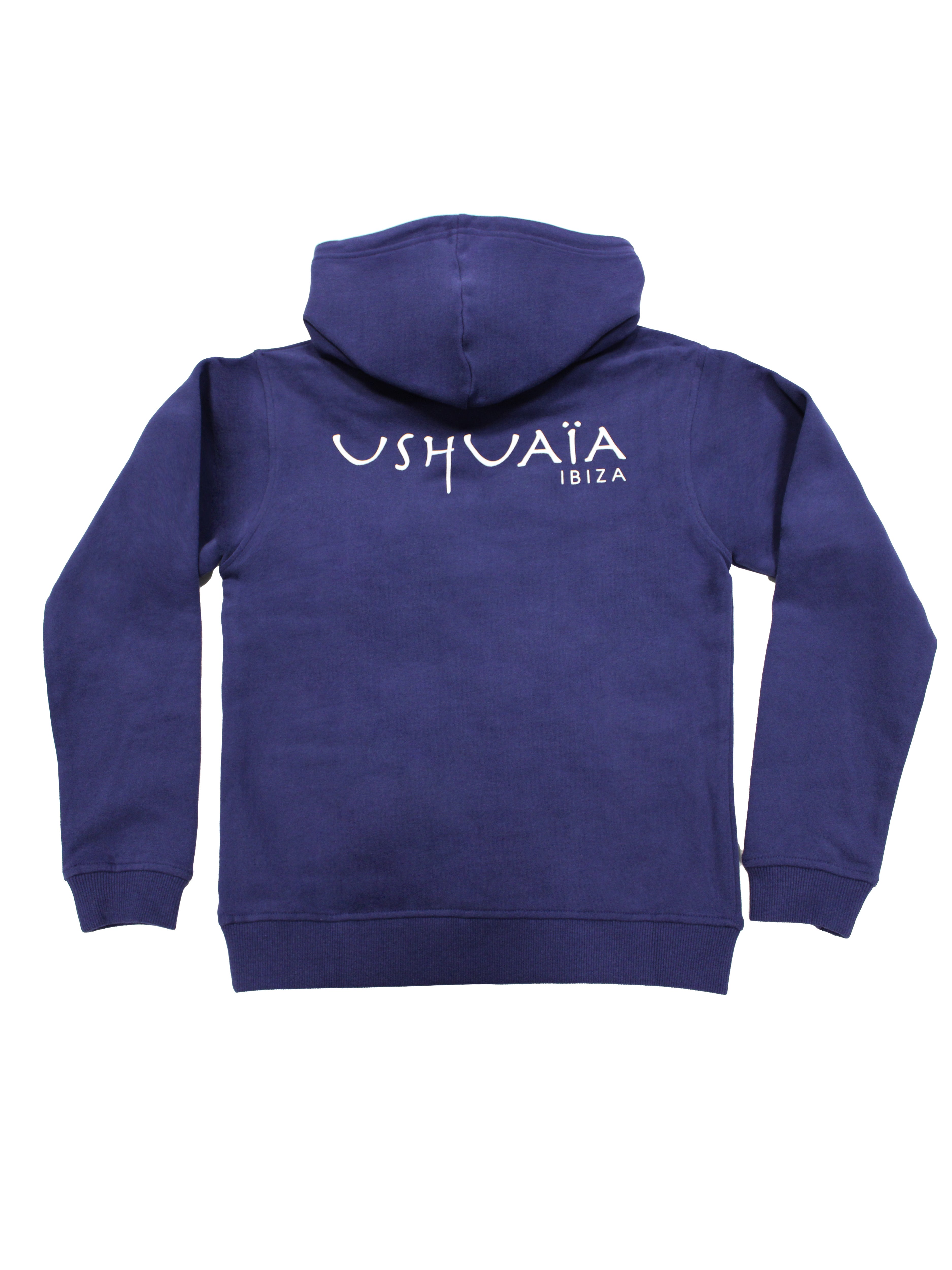 Hooded sweatshirt with long sleeves. Contrasting combined print detail on the front and back. Kangaroo pocket on the front. Rib finishes.