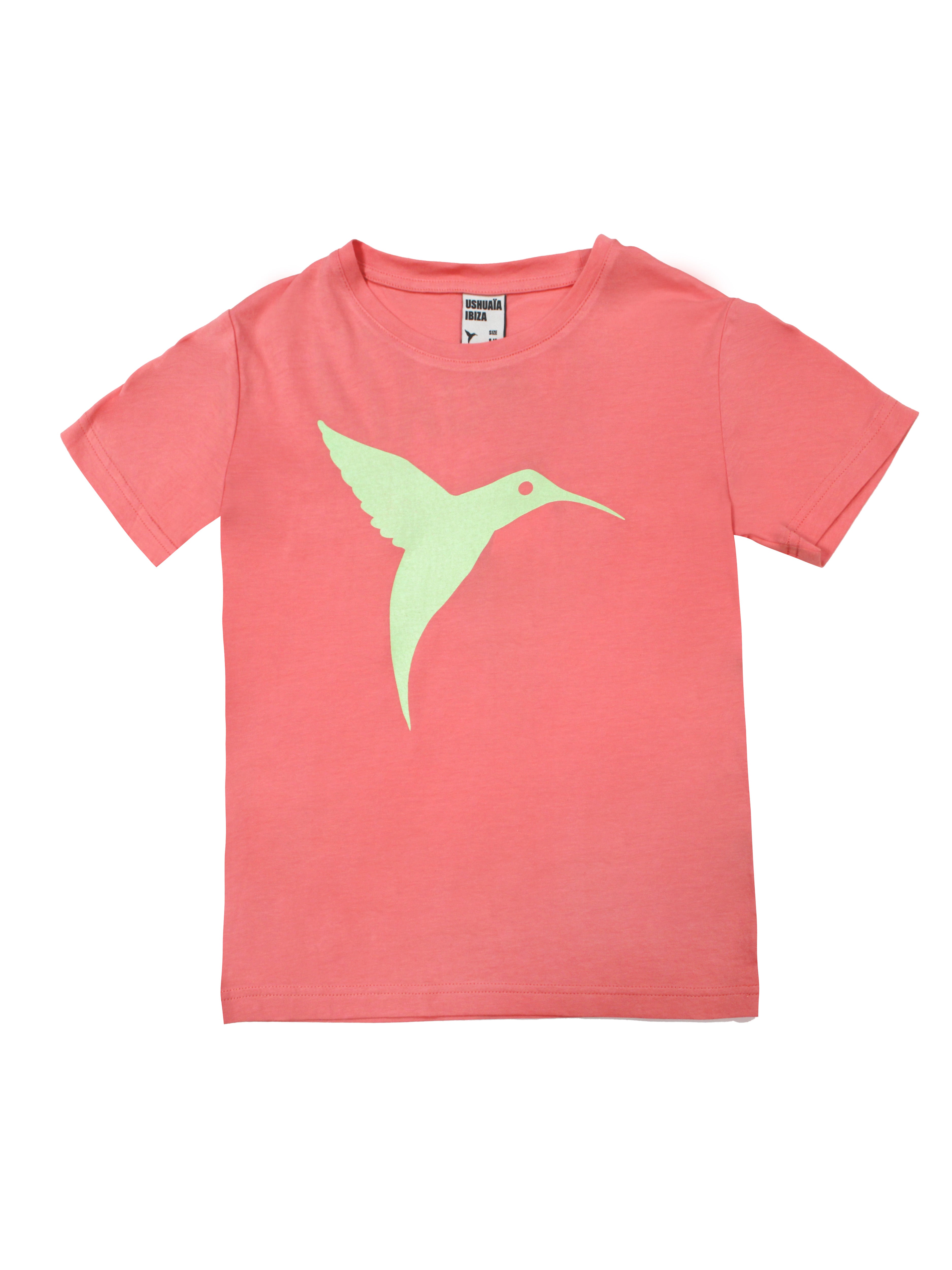 T-shirt with round neck and short sleeves. Contrasting combined print detail on the front and back.
