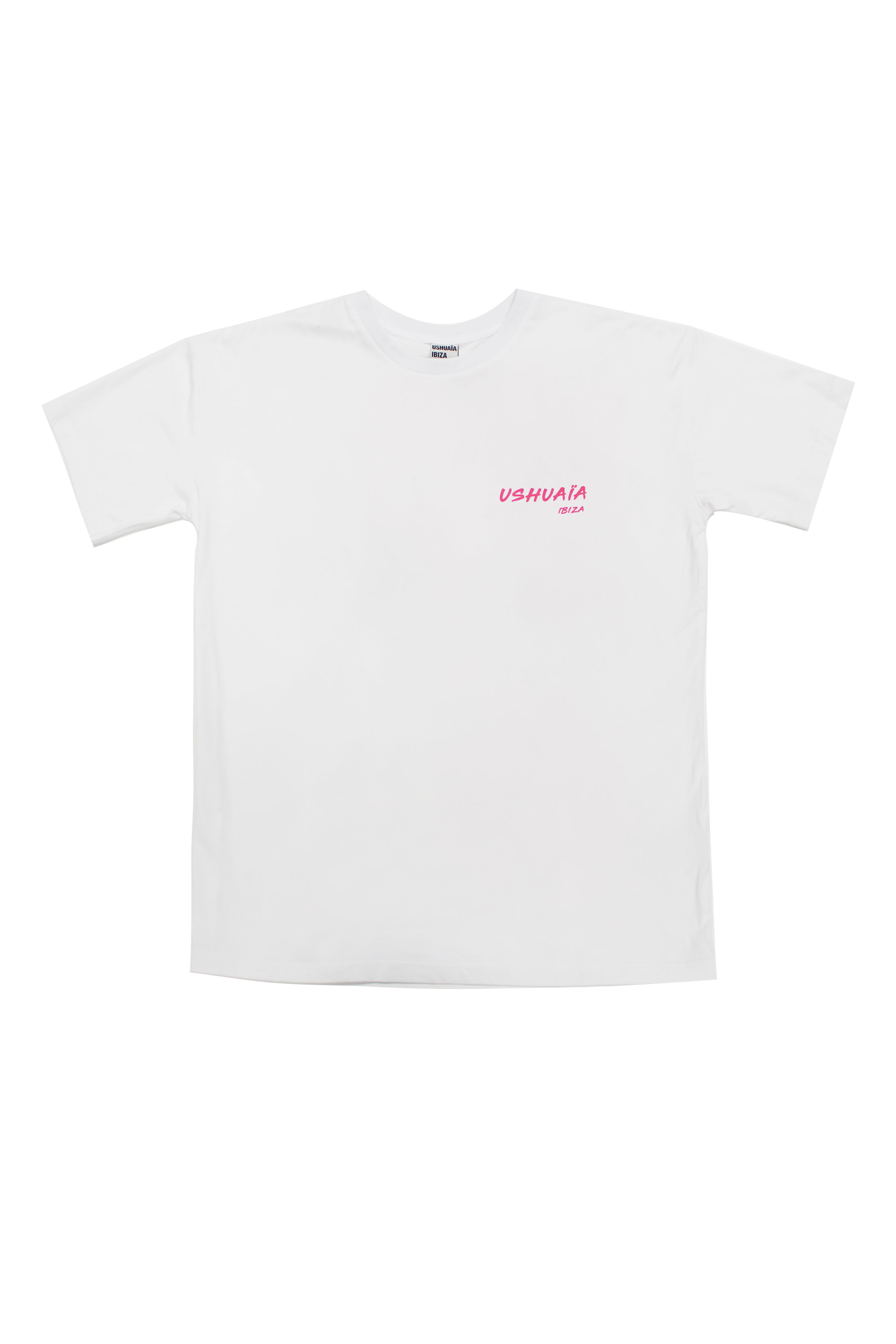 Oversized T-shirt with bold graphic print for a vibrant Ibiza look. Perfect for summer festivals & streetwear vibes. Shop now!