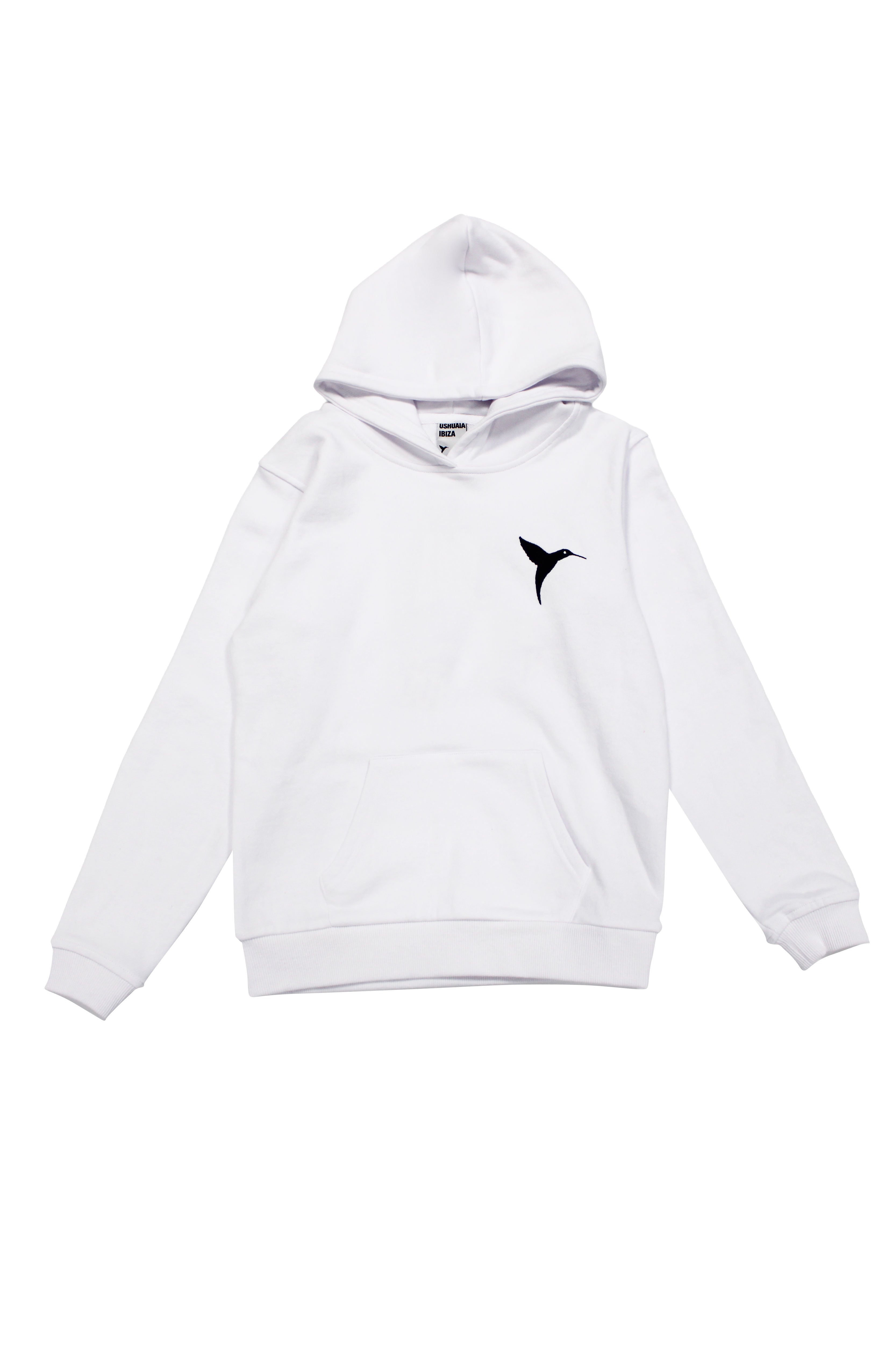 Hoodie with long sleeves washed with peach effect. Contrast combined print detail on the front. Kangaroo pocket on the front. Ribbed finishes.