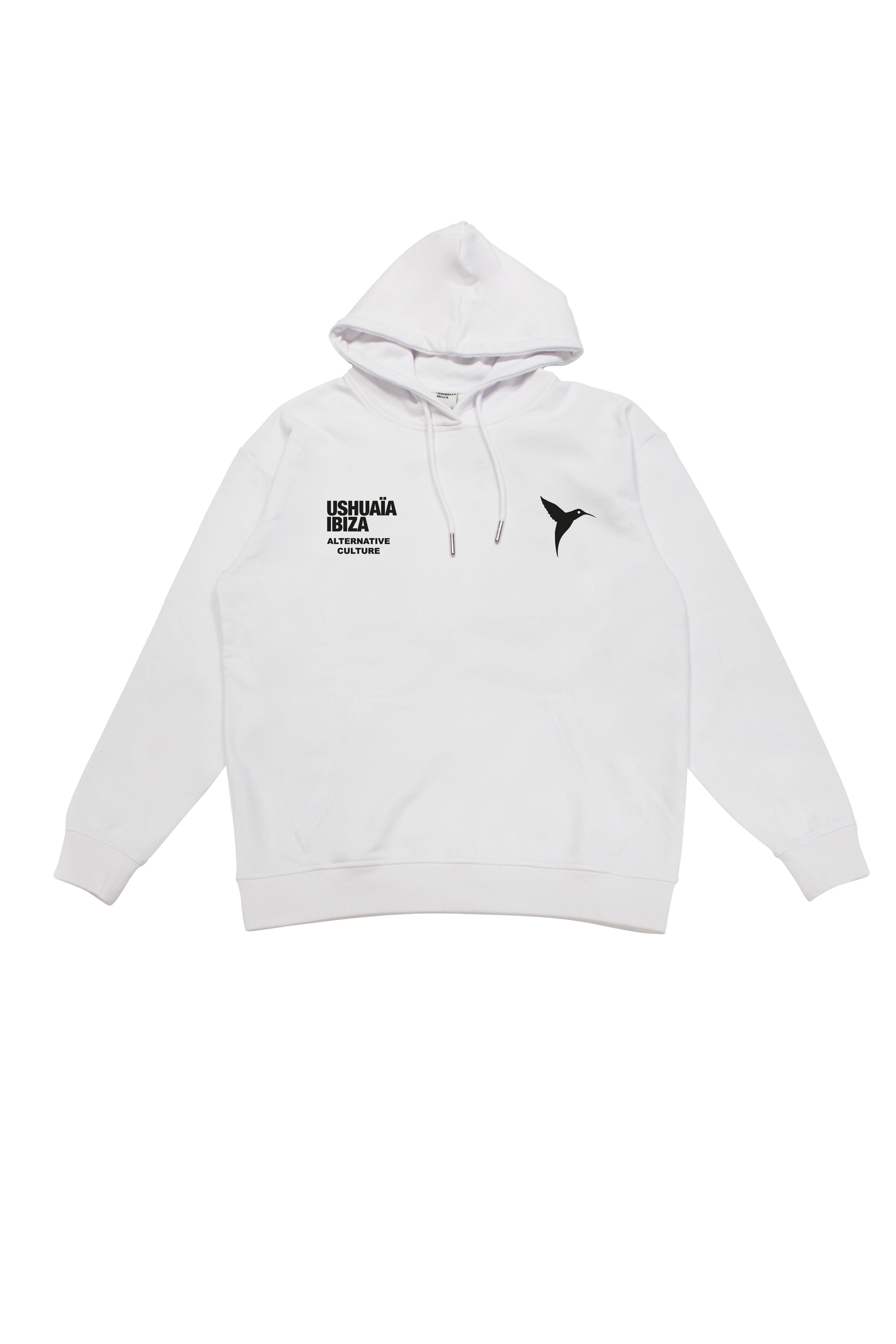 Oversized sweatshirt with adjustable hood with drawstring and washed long sleeves with peach effect. Contrast combined print detail on the front. Kangaroo pocket on the front. Ribbed finishes.