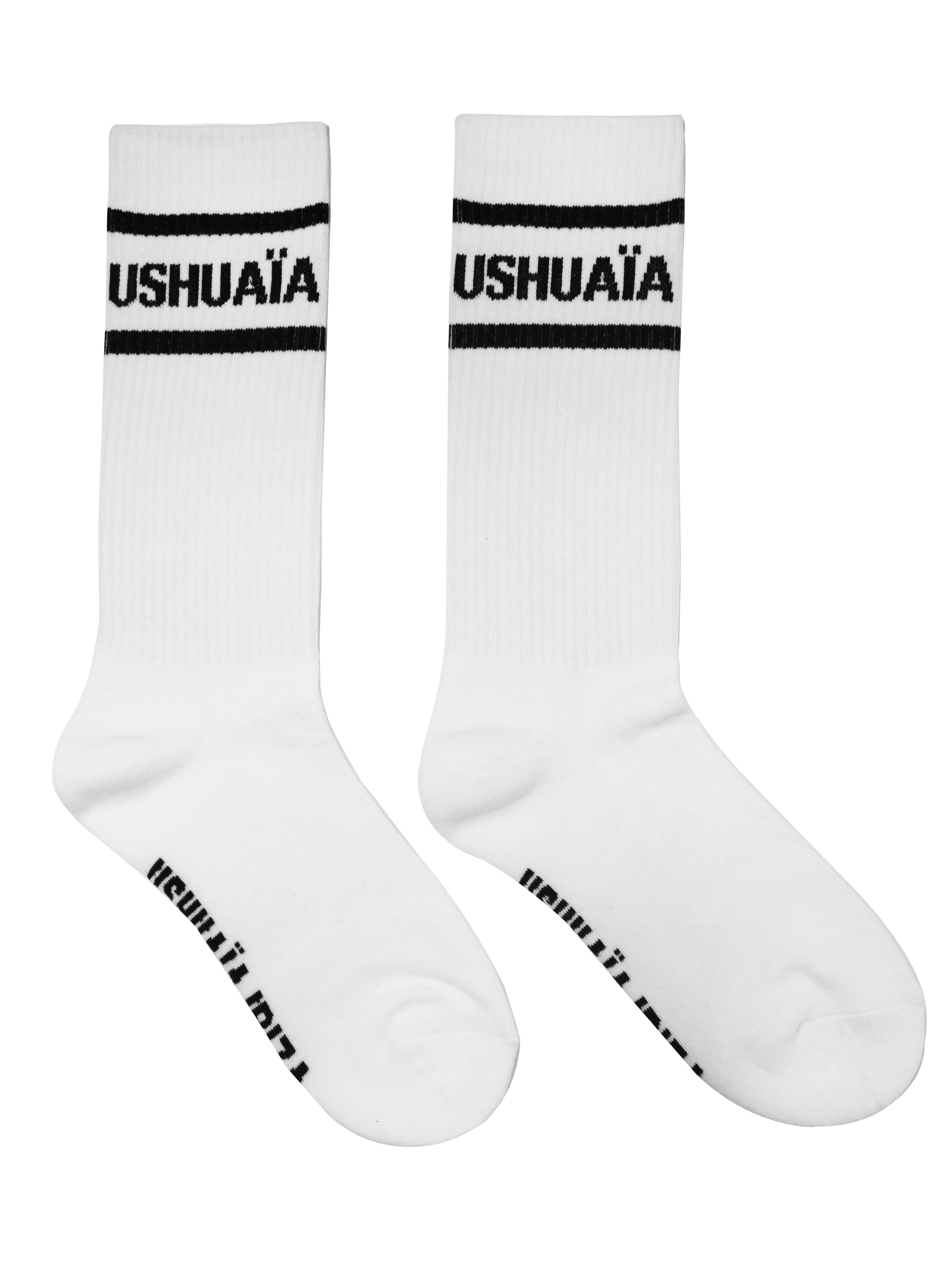 Long socks.
Composition:
80% Polyester, 18% Cotton, 2% Elastane