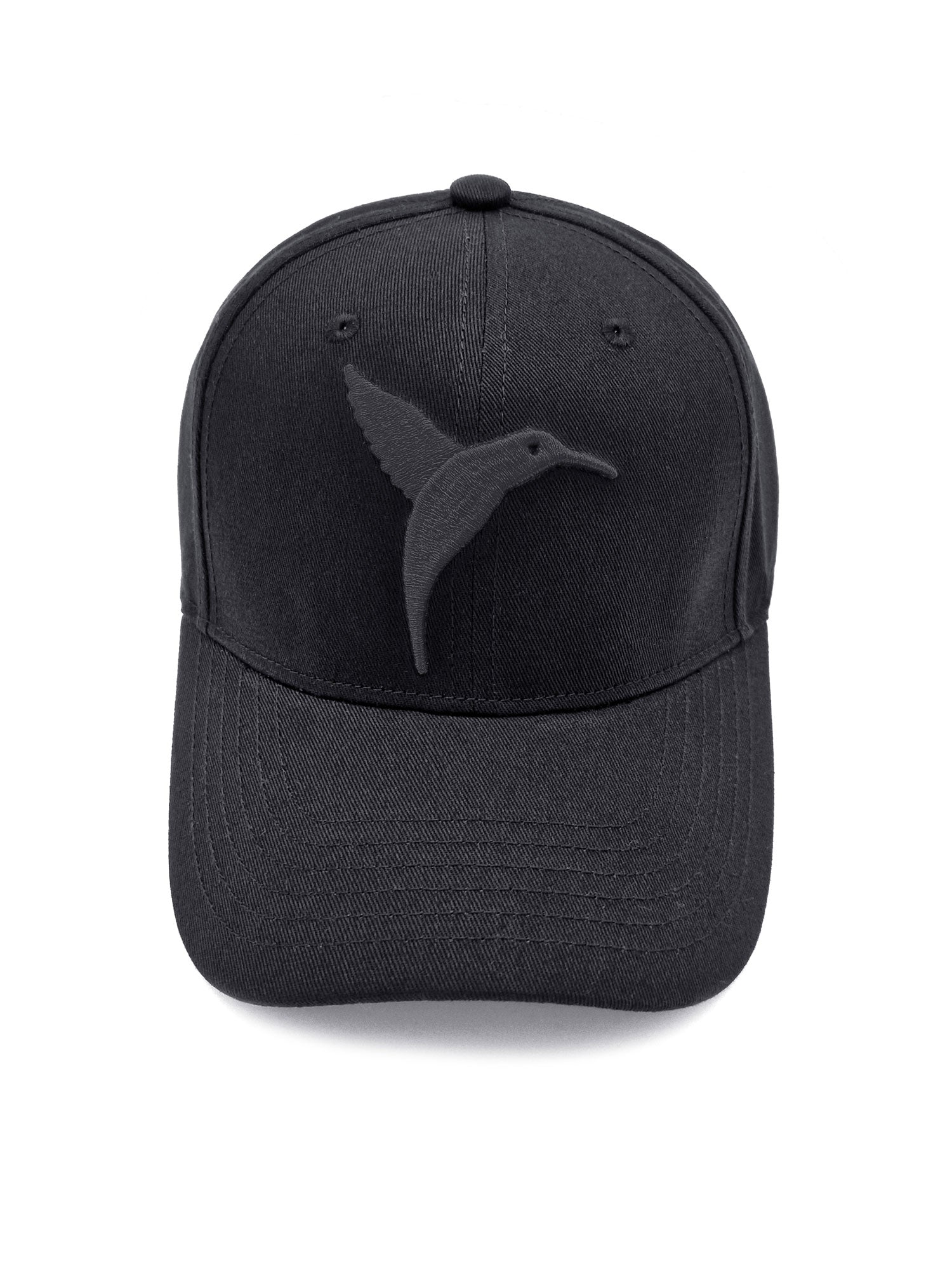 Black Ushuaïa Ibiza cap with tonal hummingbird front detail