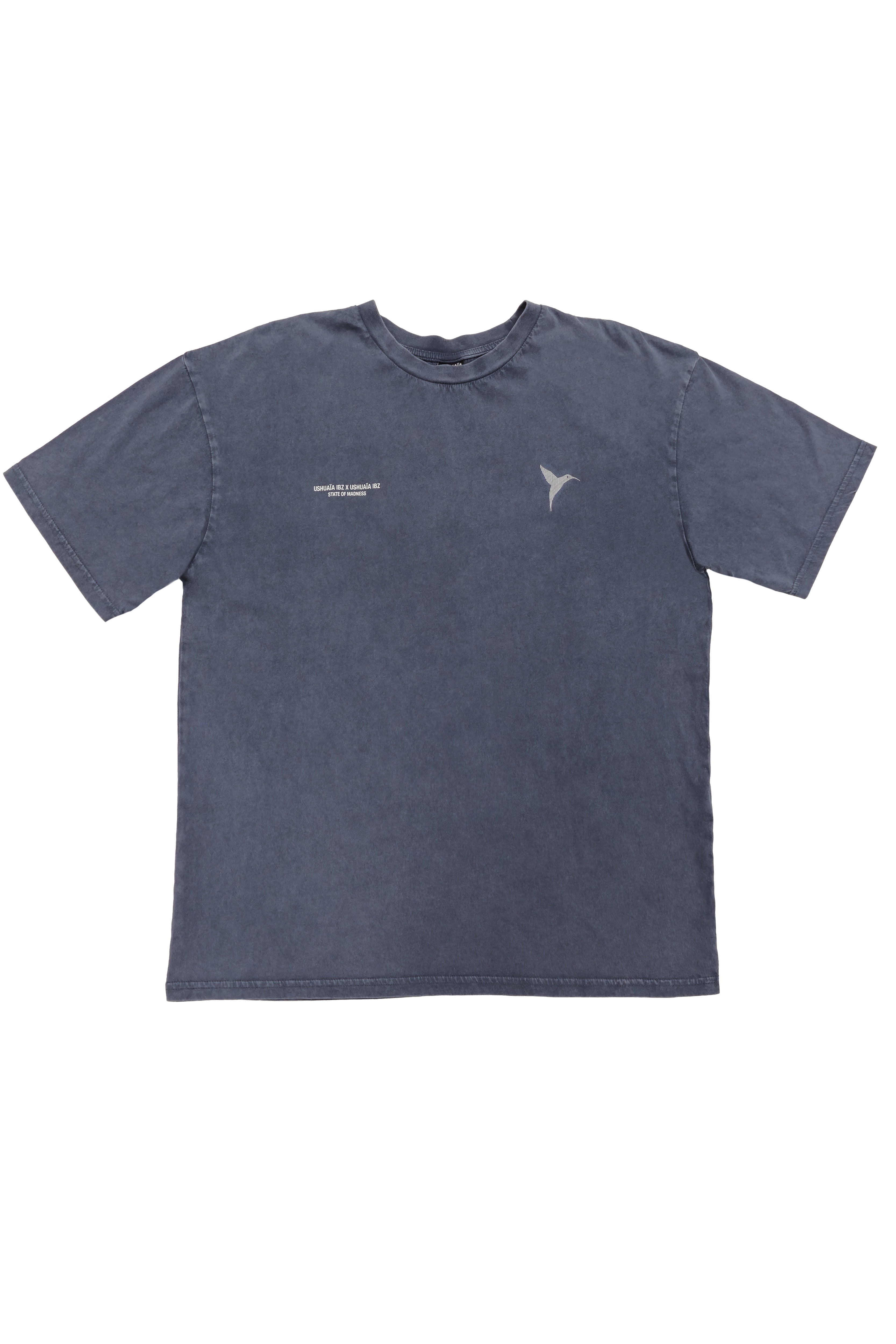 camiseta hombre algodón regular fit cuello redondo logo ushuaïa delantero y espalda