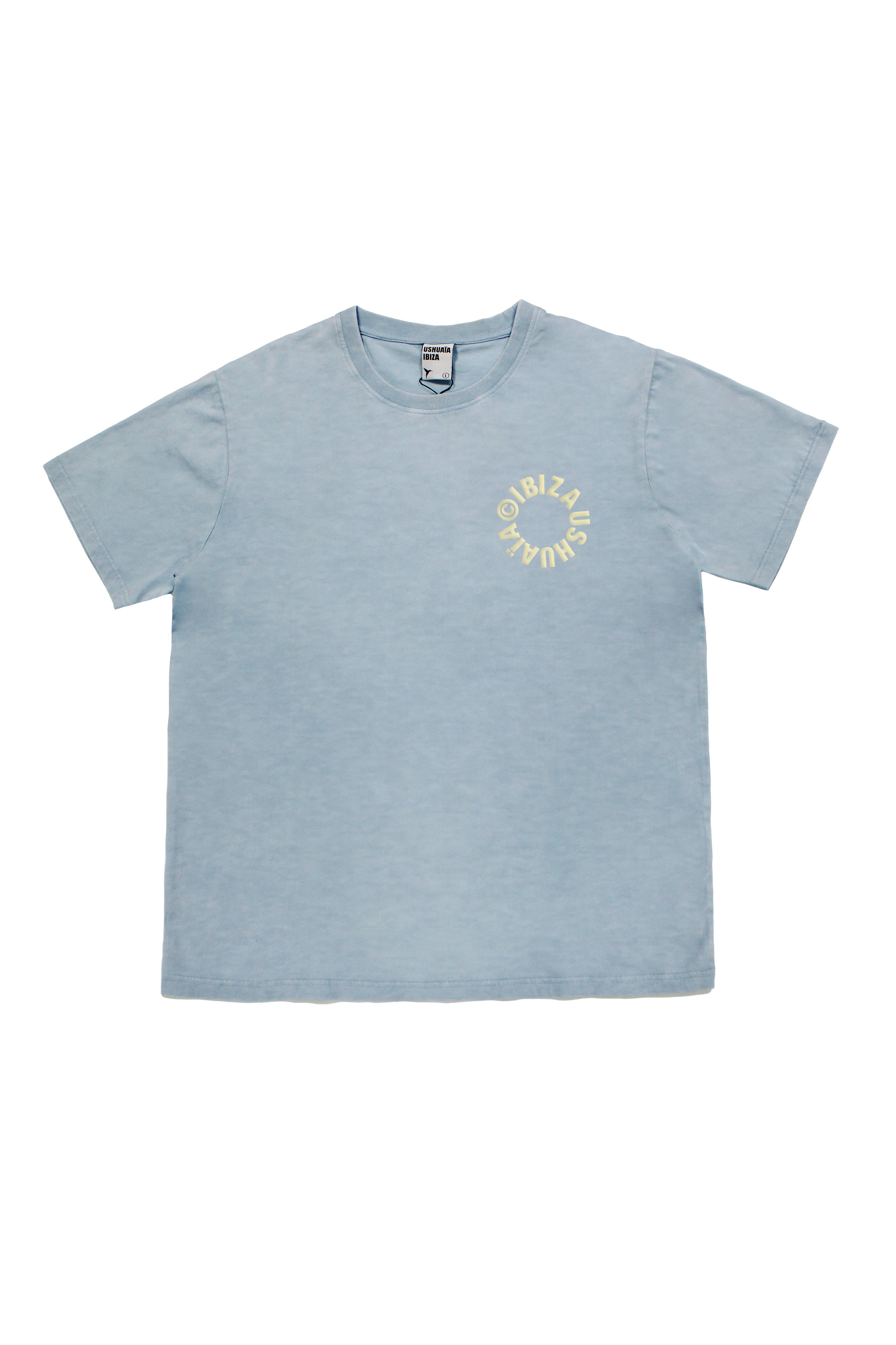 camiseta hombre algodón regular fit cuello redondo logo ushuaïa delantero y espalda