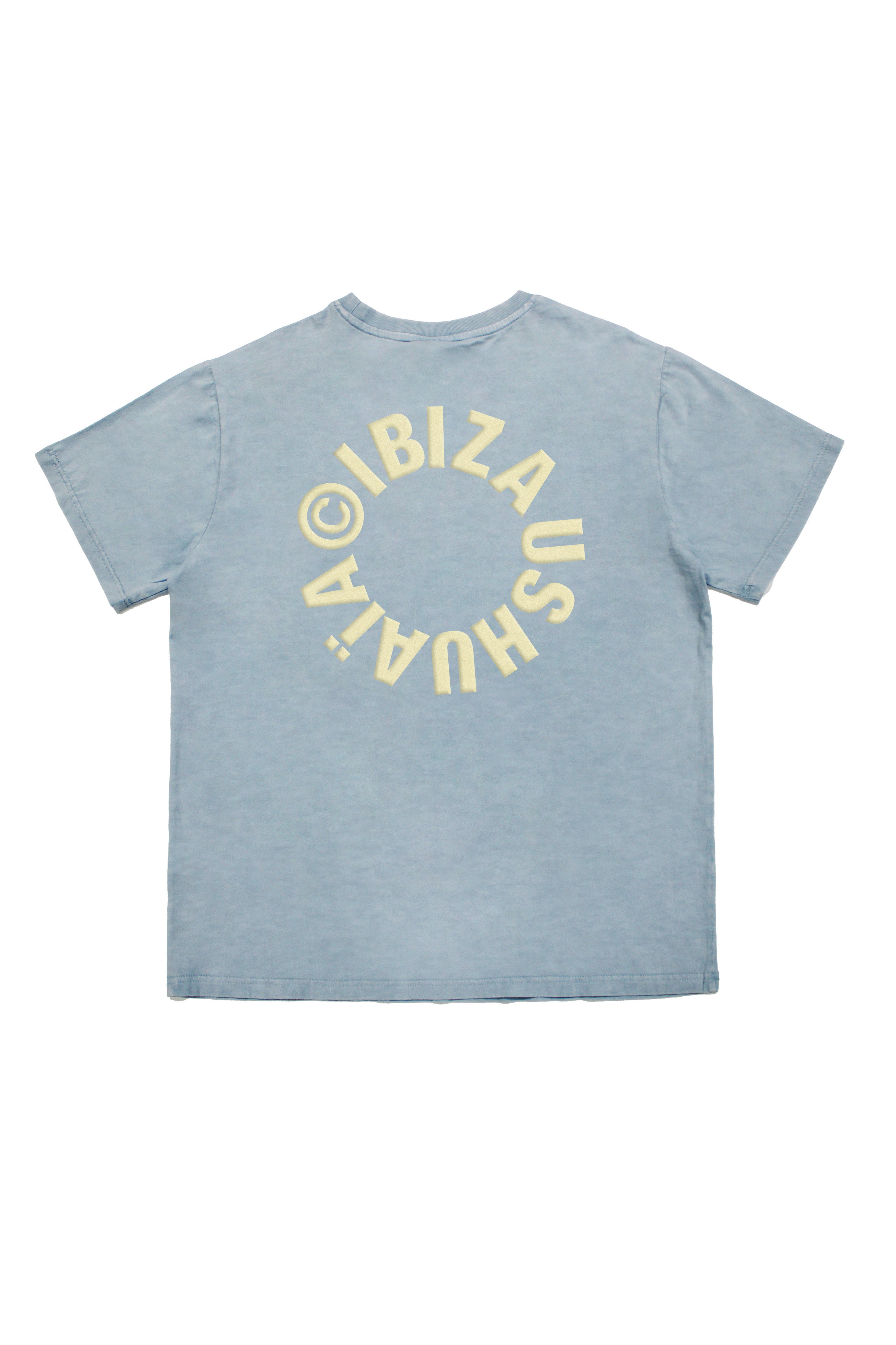 camiseta hombre algodón regular fit cuello redondo logo ushuaïa delantero y espalda