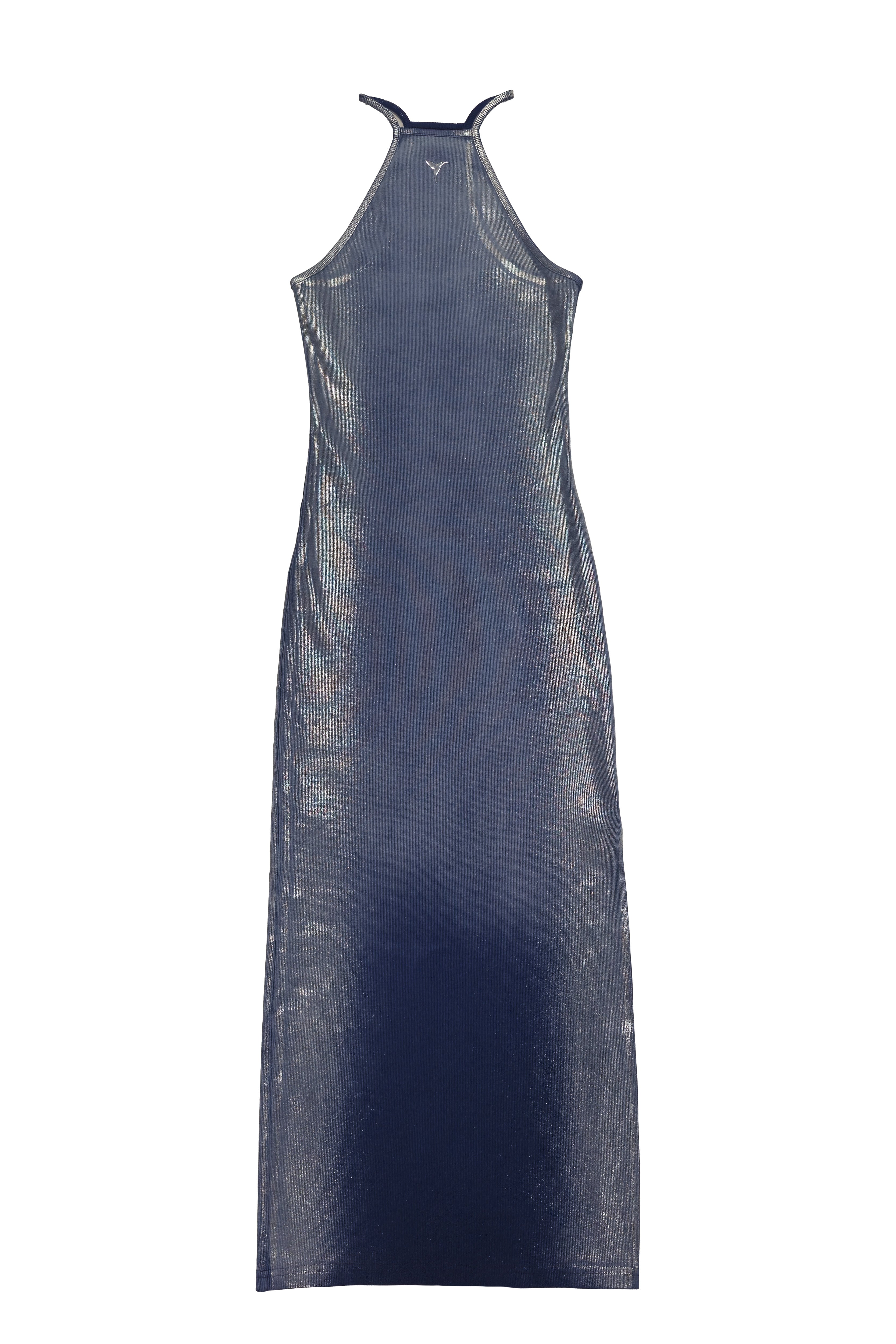 vestido largo mujer slim rib indigo ushuaia