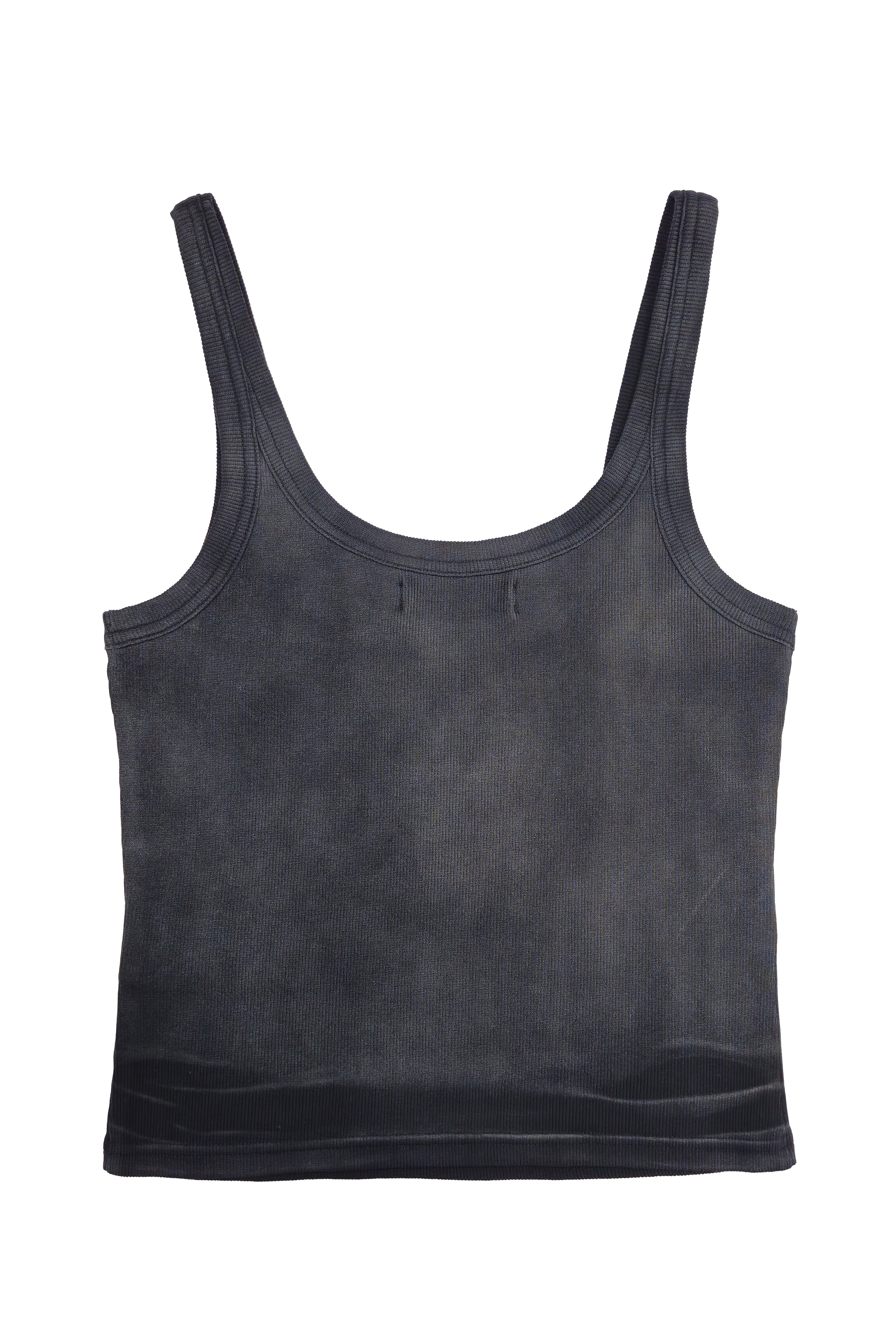 camiseta tirantes mujer gris oscuro acid wash logo