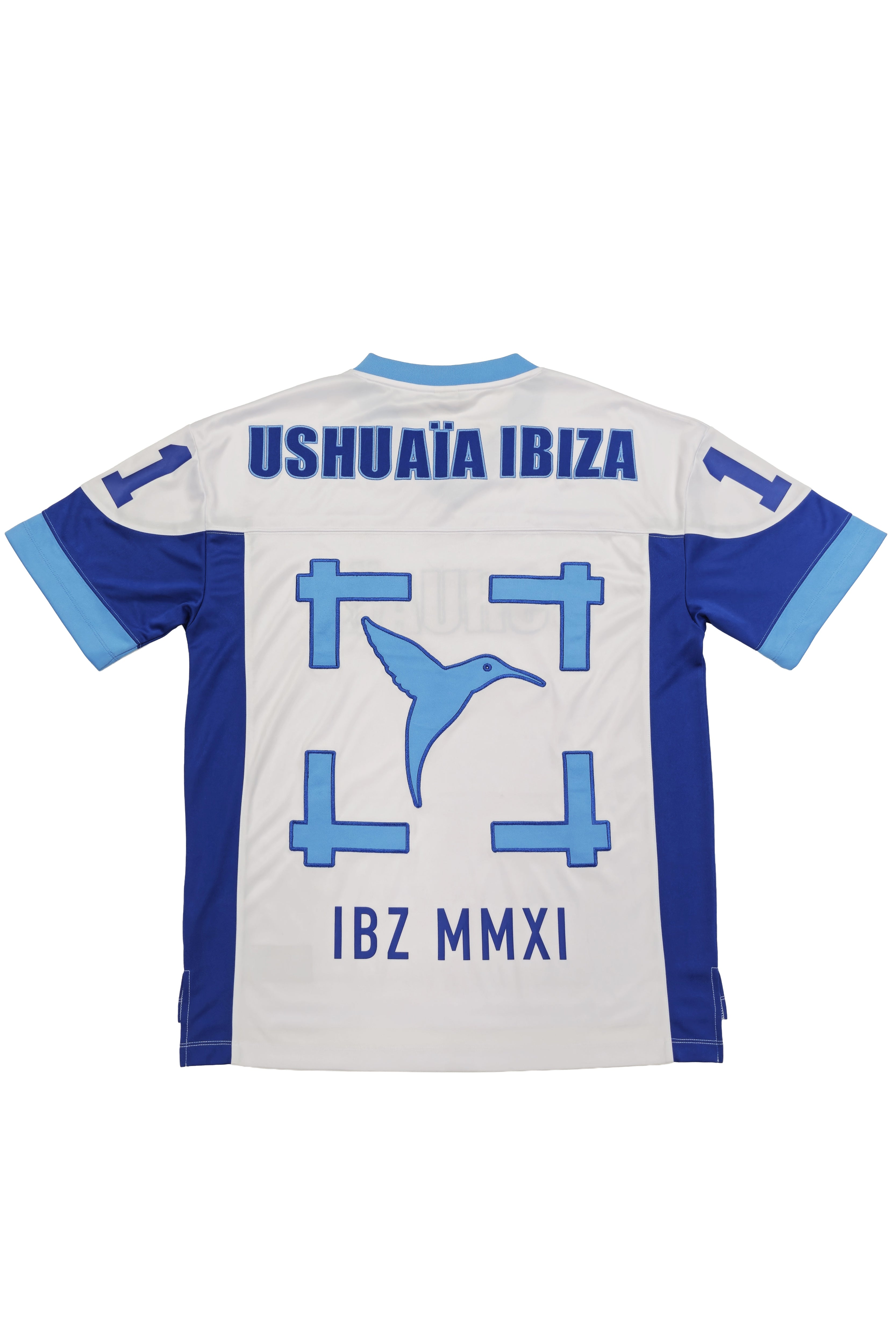 camiseta rugby hombre poliéster logo ushuaïa delantero y espalda ibiza