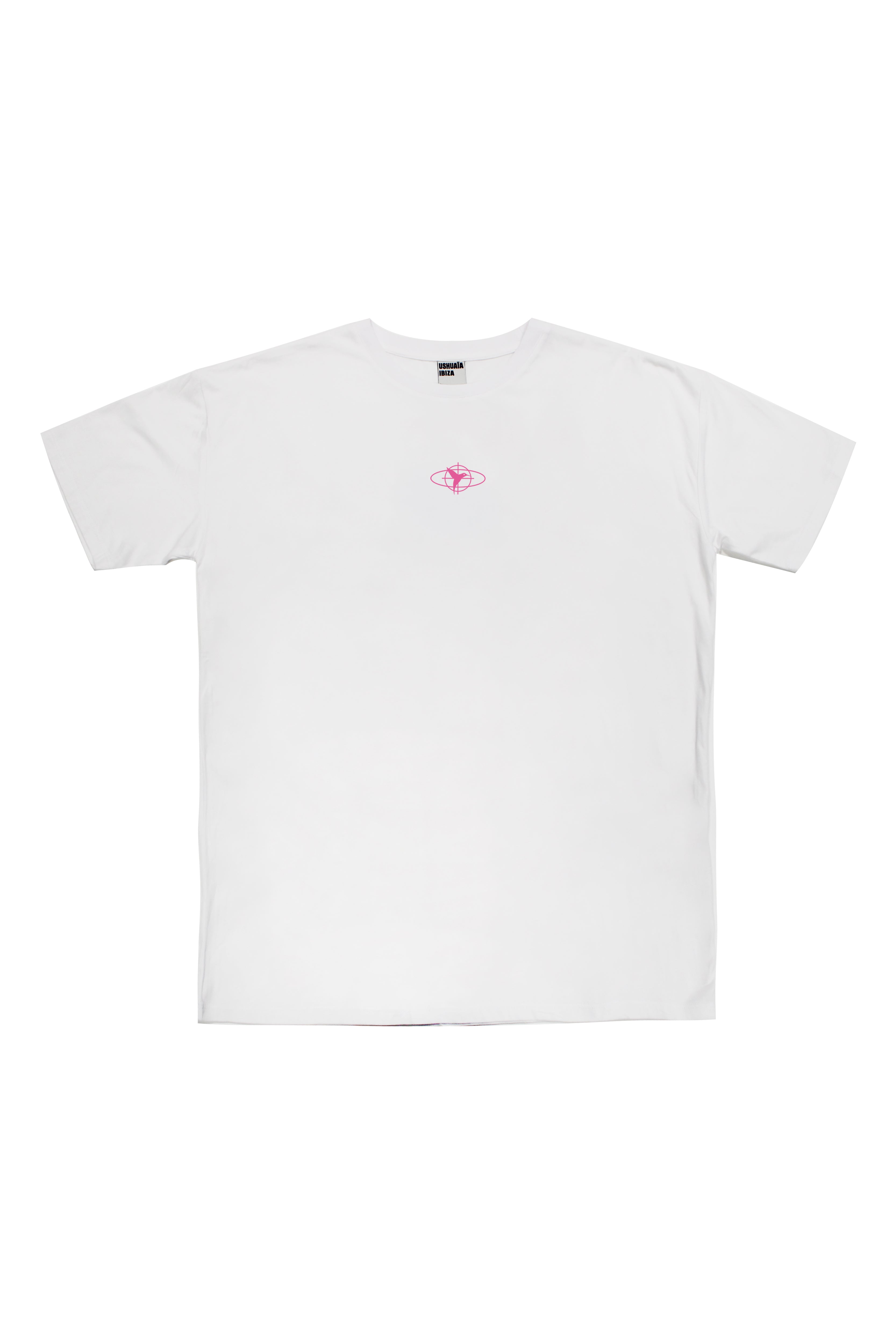 camiseta oversize mujer algodón modal silicon wash logo ushuaïa delantero y espalda ibiza