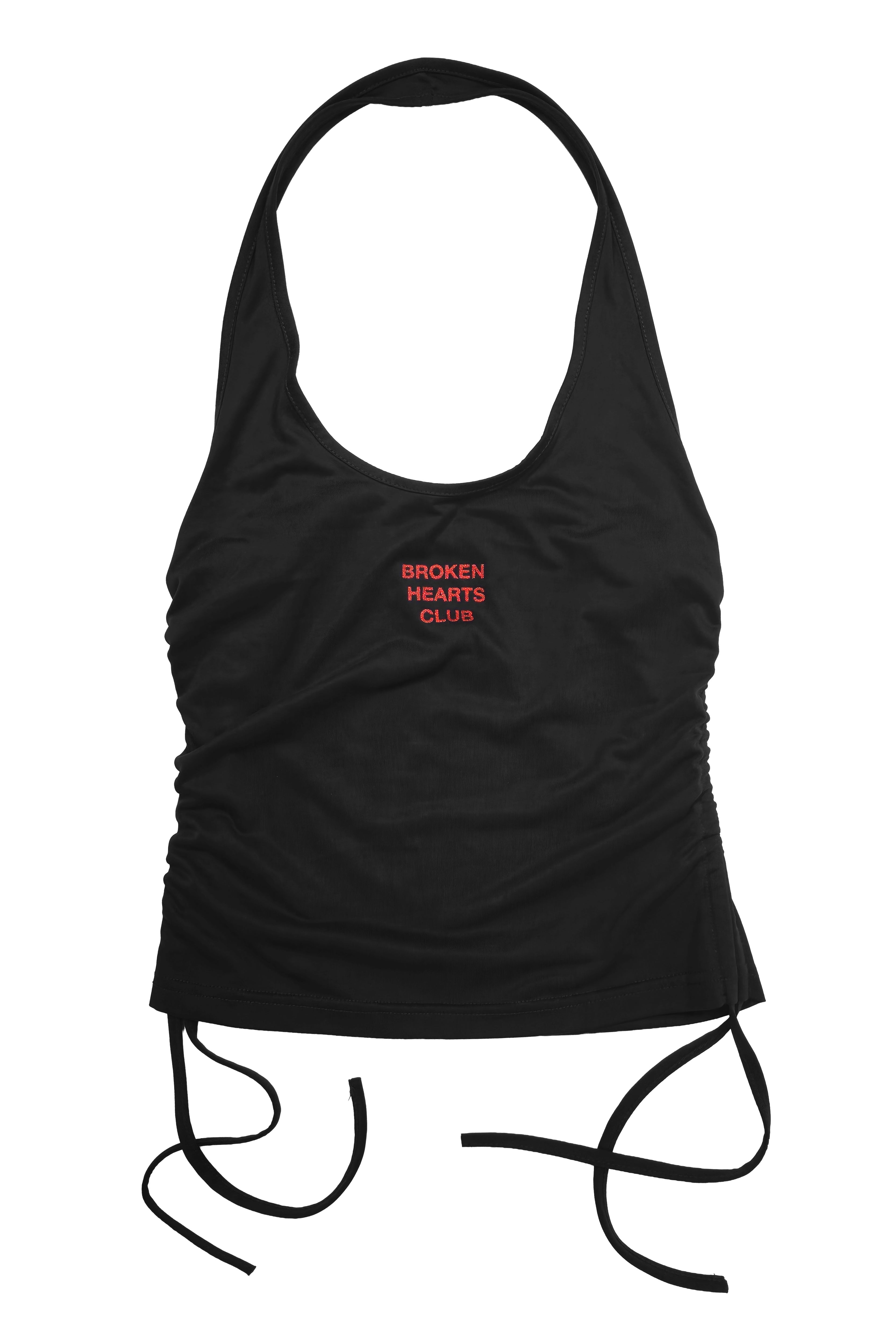 camiseta tirantes mujer negra grafico frontal