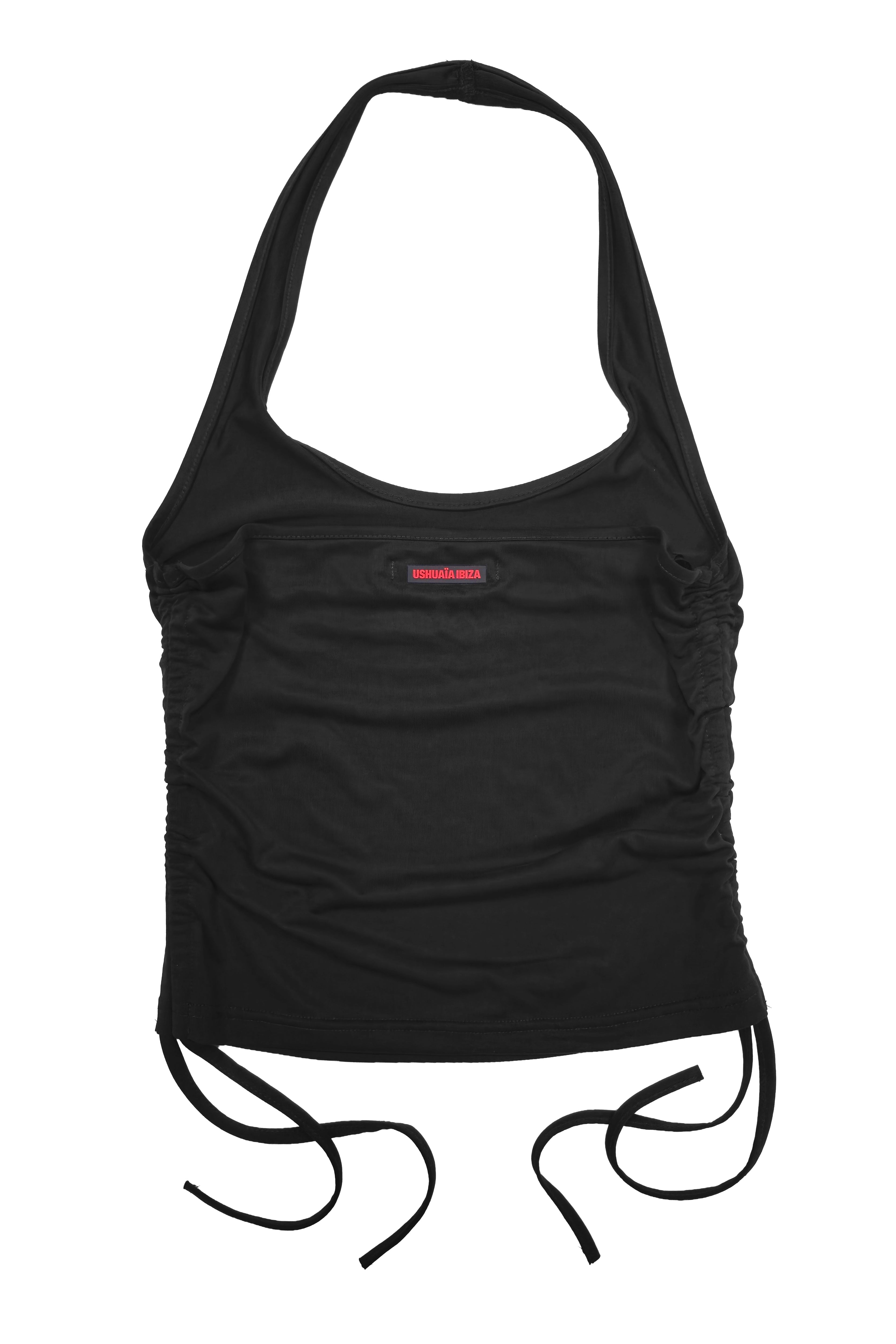 camiseta tirantes mujer negra grafico frontal