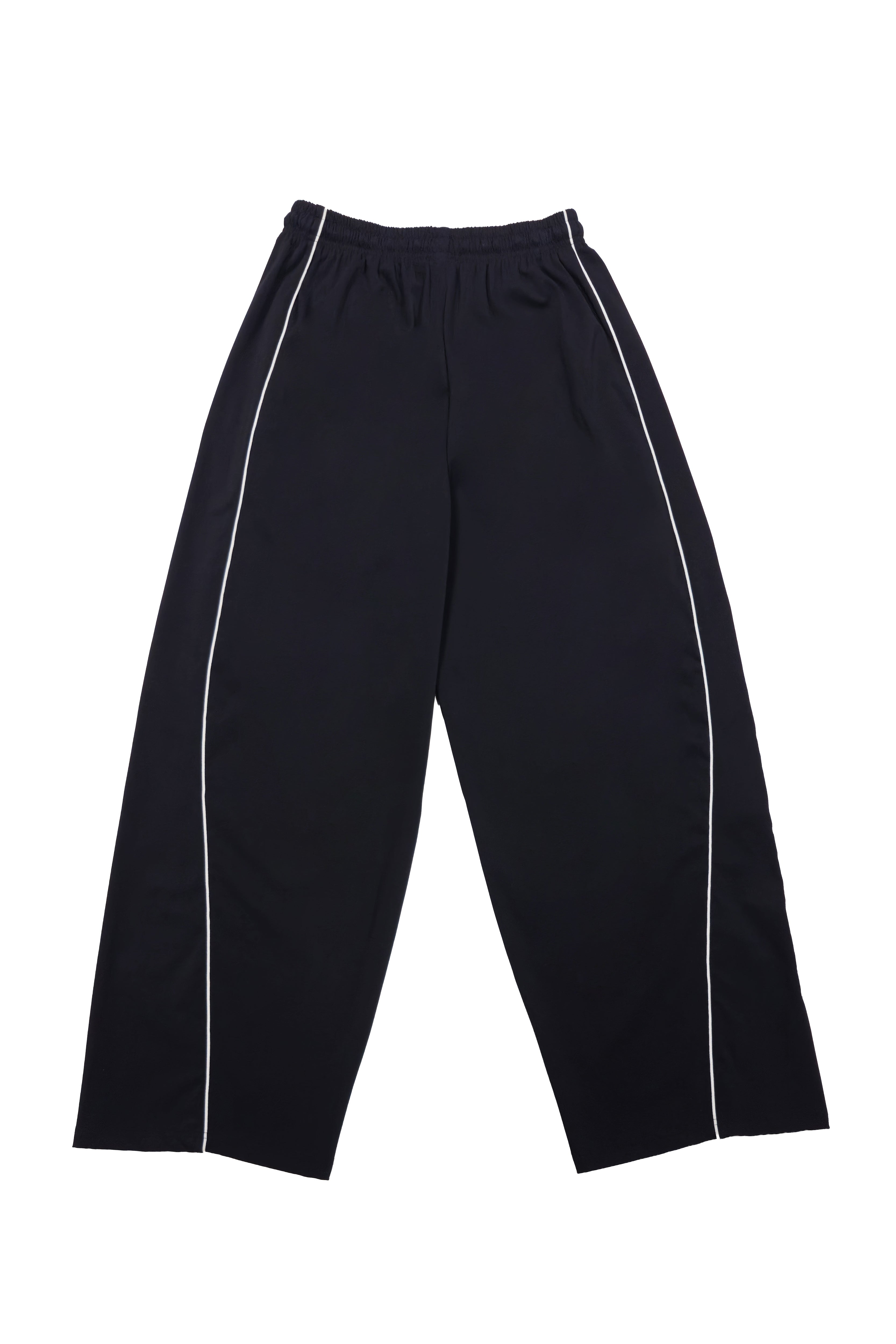 pantalon mujer negro holgado logo bordado lateral ushuaia