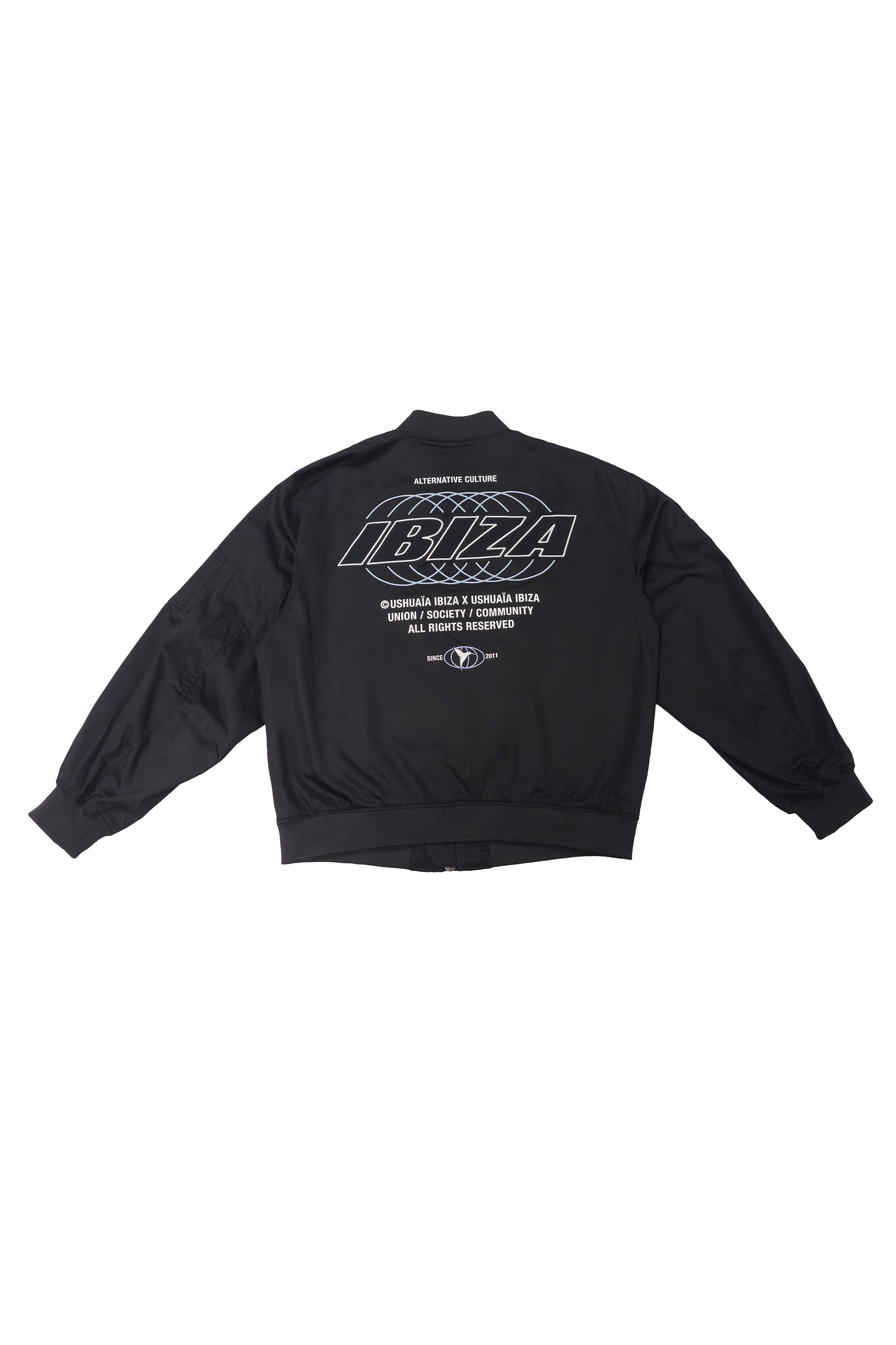 bomber hombre negra cremallera