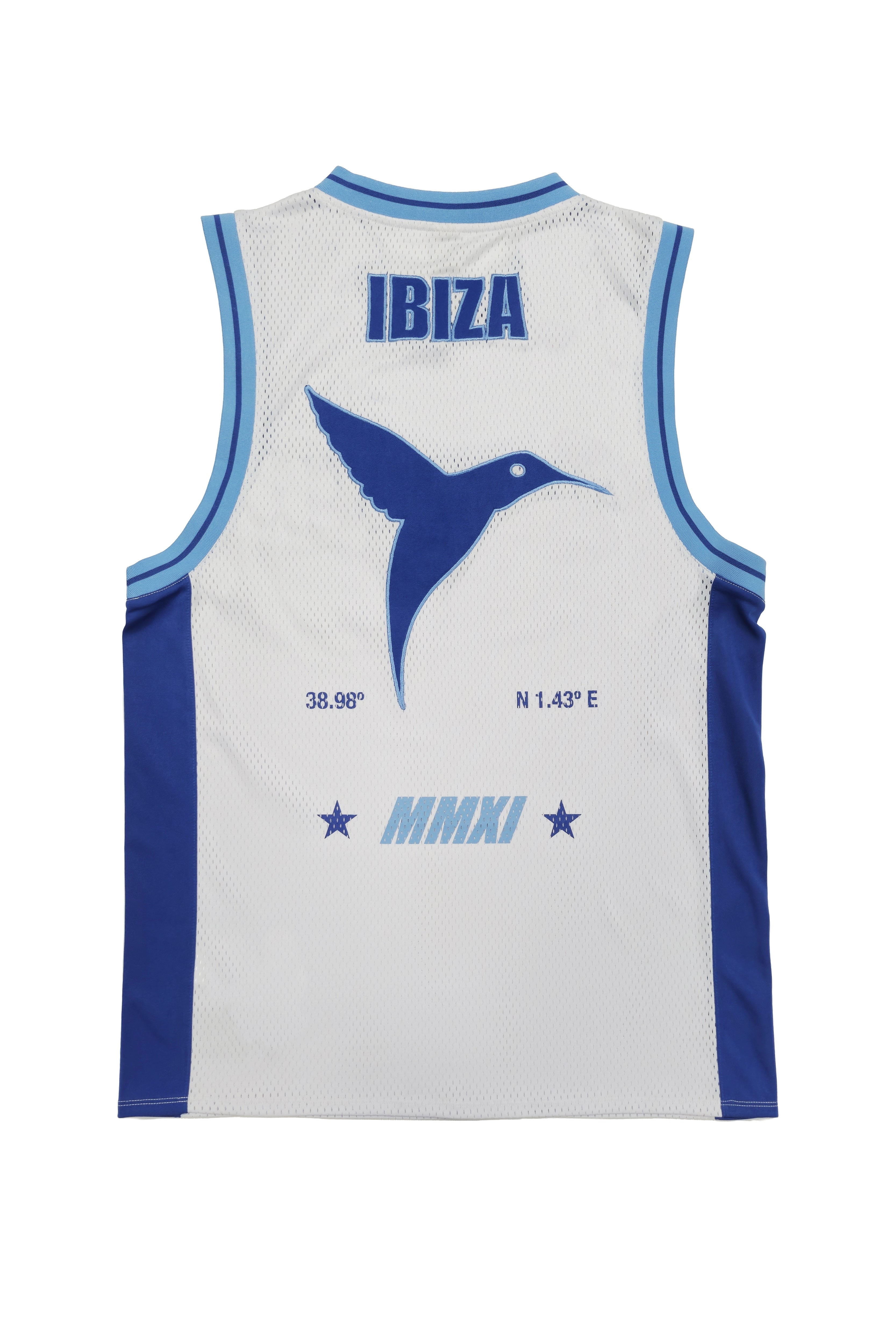 camiseta sin mangas hombre poliéster mesh logo ushuaïa delantero y espalda ibiza