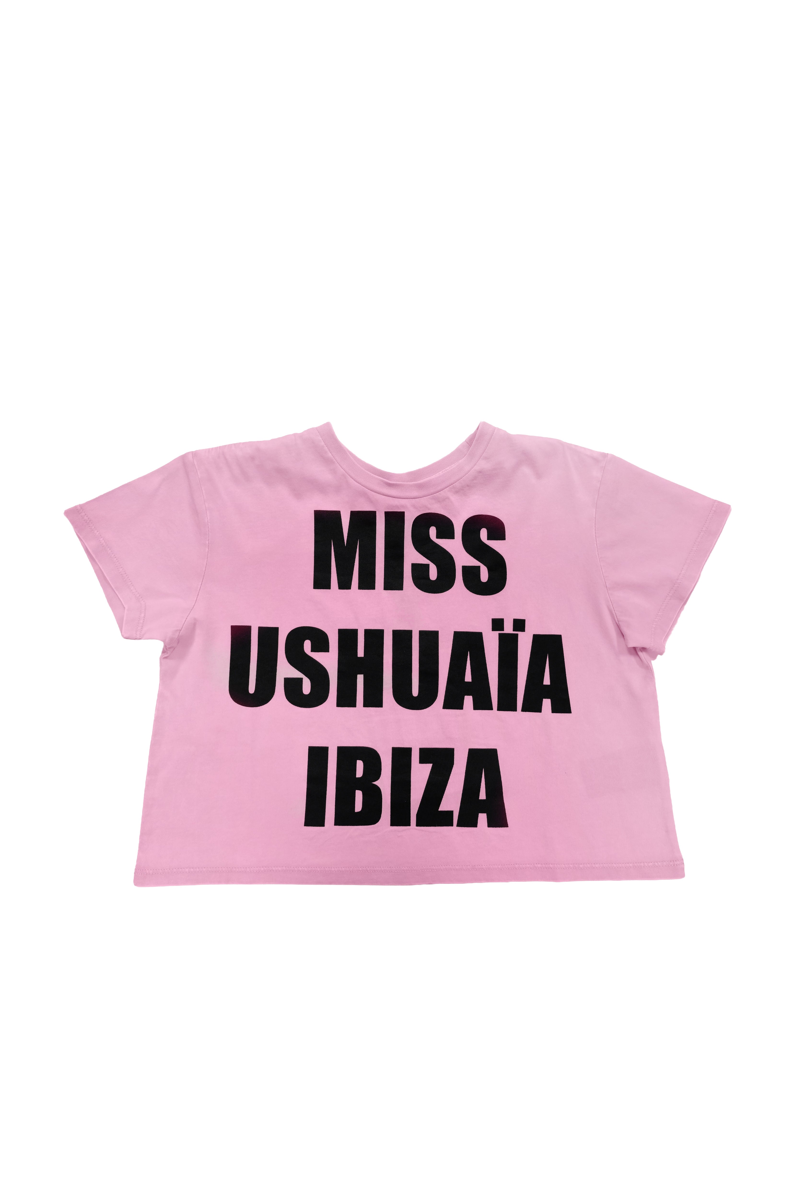 camiseta niña rosa miss ushuaia ibiza