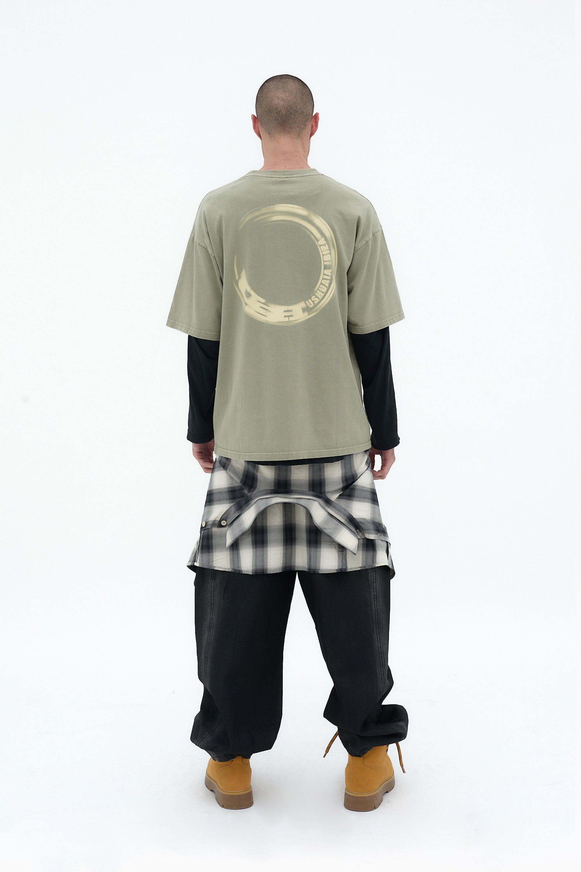 camiseta oversize hombre algodón logo ushuaïa