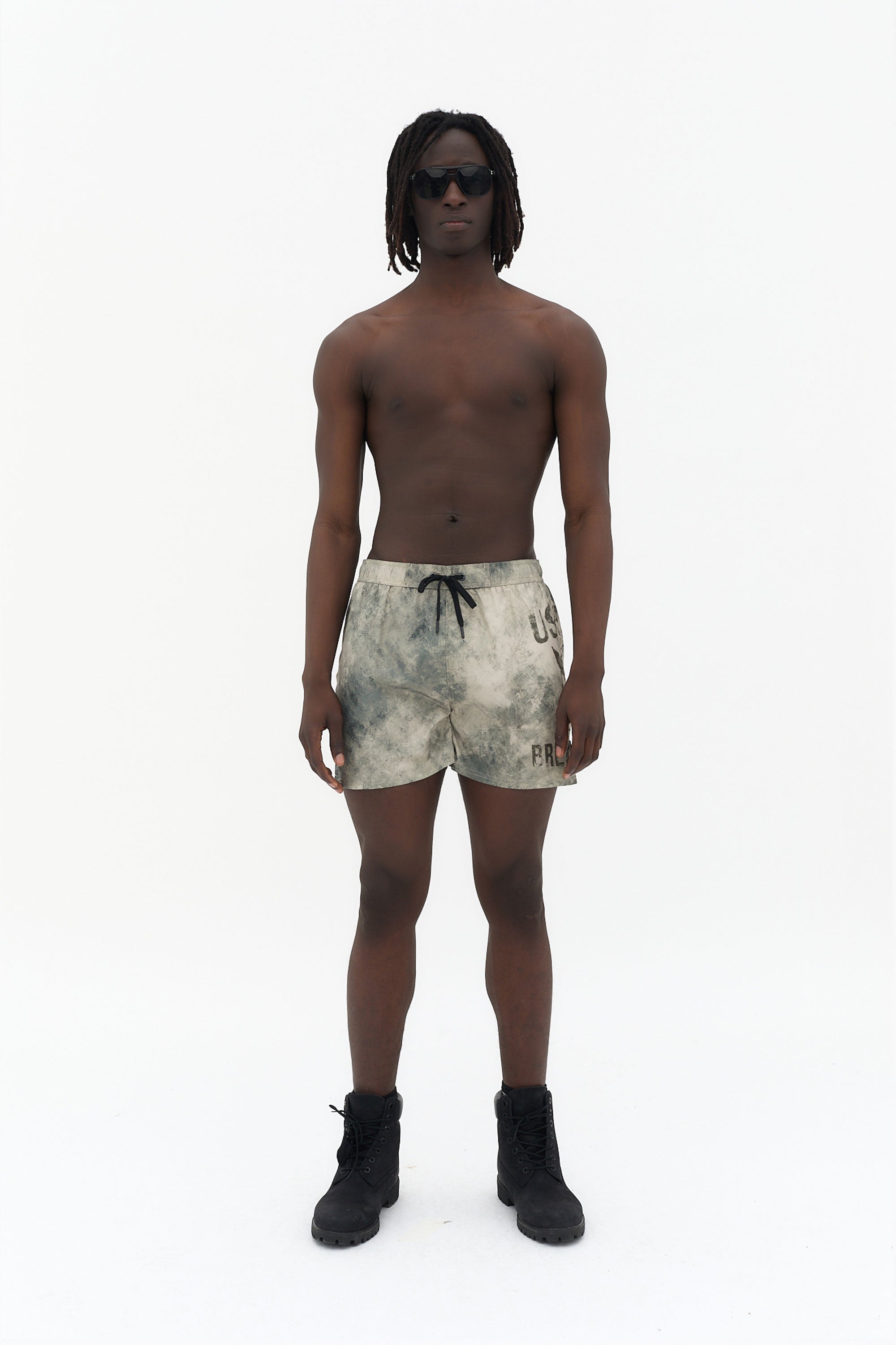 bañador hombre poliéster microfibra estampado logo ushuaïa ibiza