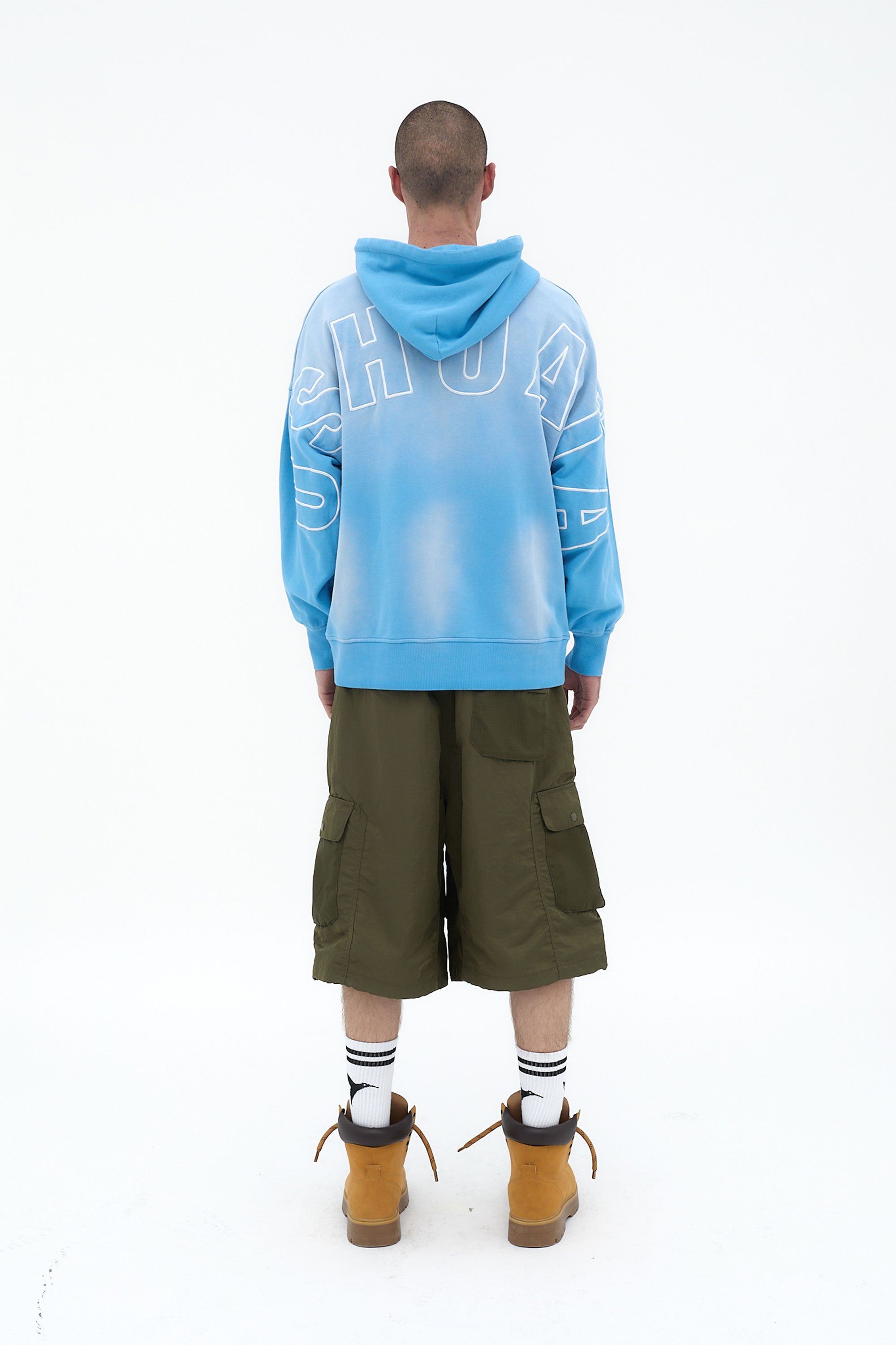 sudadera boxy fit hombre algodón poliéster logo ushuaïa delantero y espalda ibiza