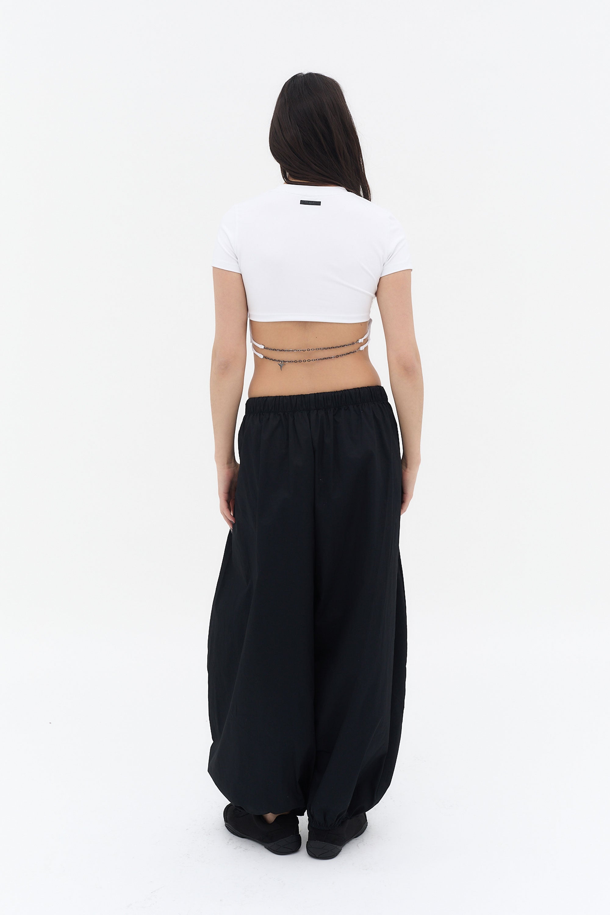 camiseta mujer blanca crop ajustada ushuaia