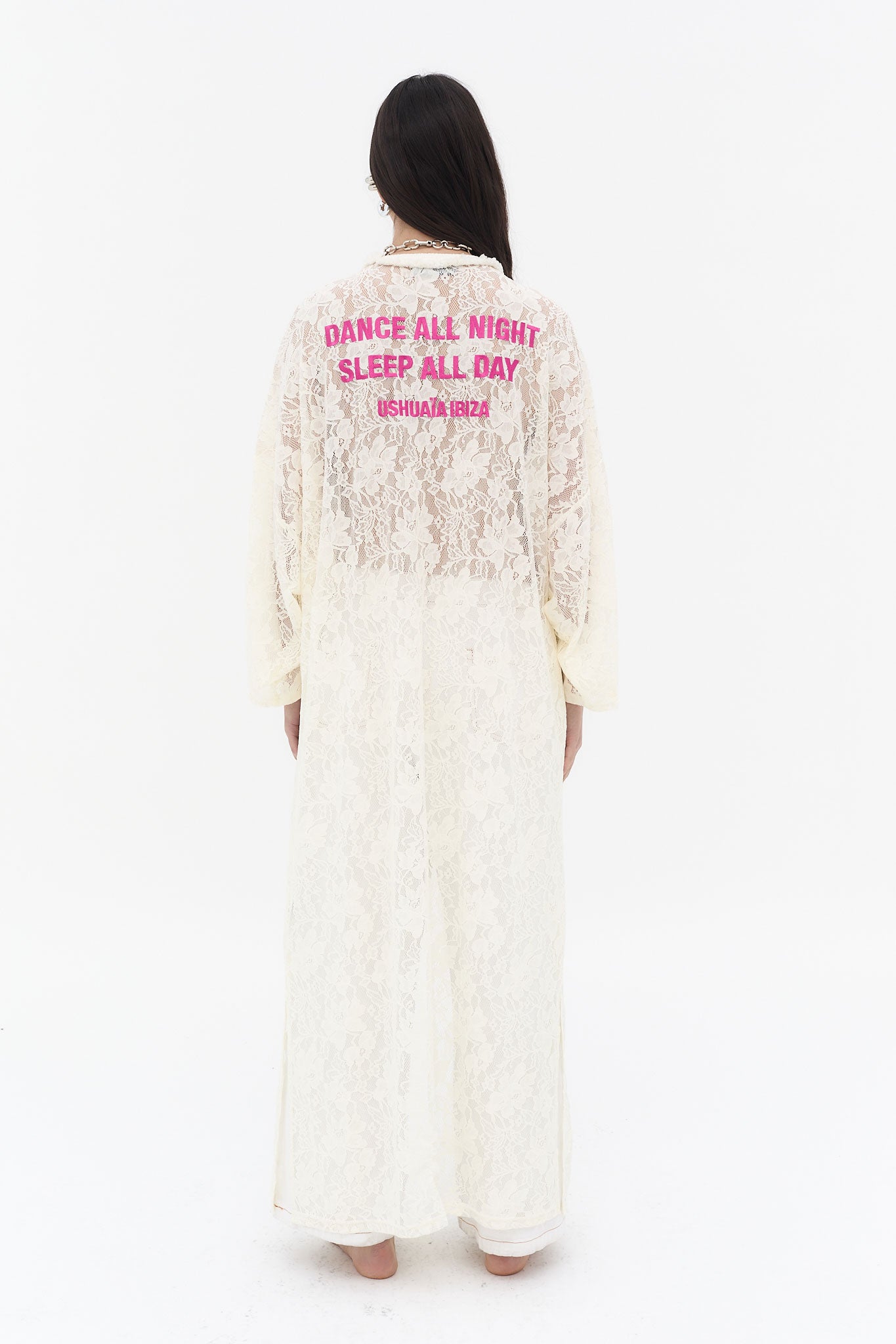 kaftan largo encaje blanco mujer ushuaia