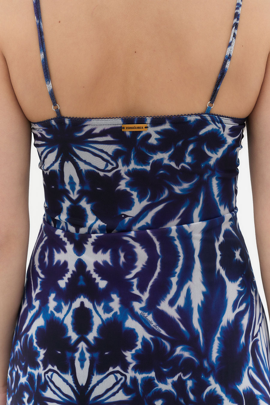 vestido corto estampado azul mujer tirantes ushuaia