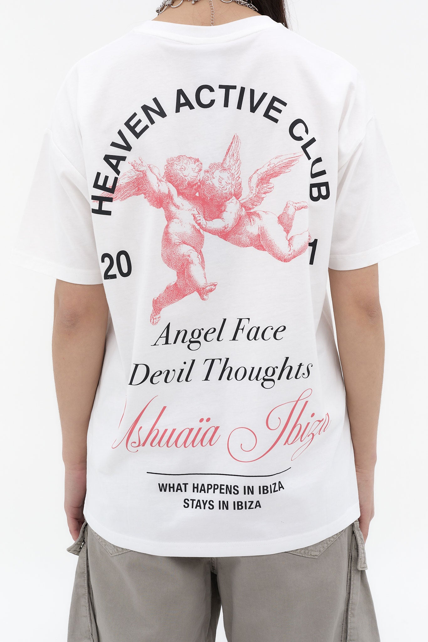 camiseta oversize mujer algodón modal soft wash logo ushuaïa