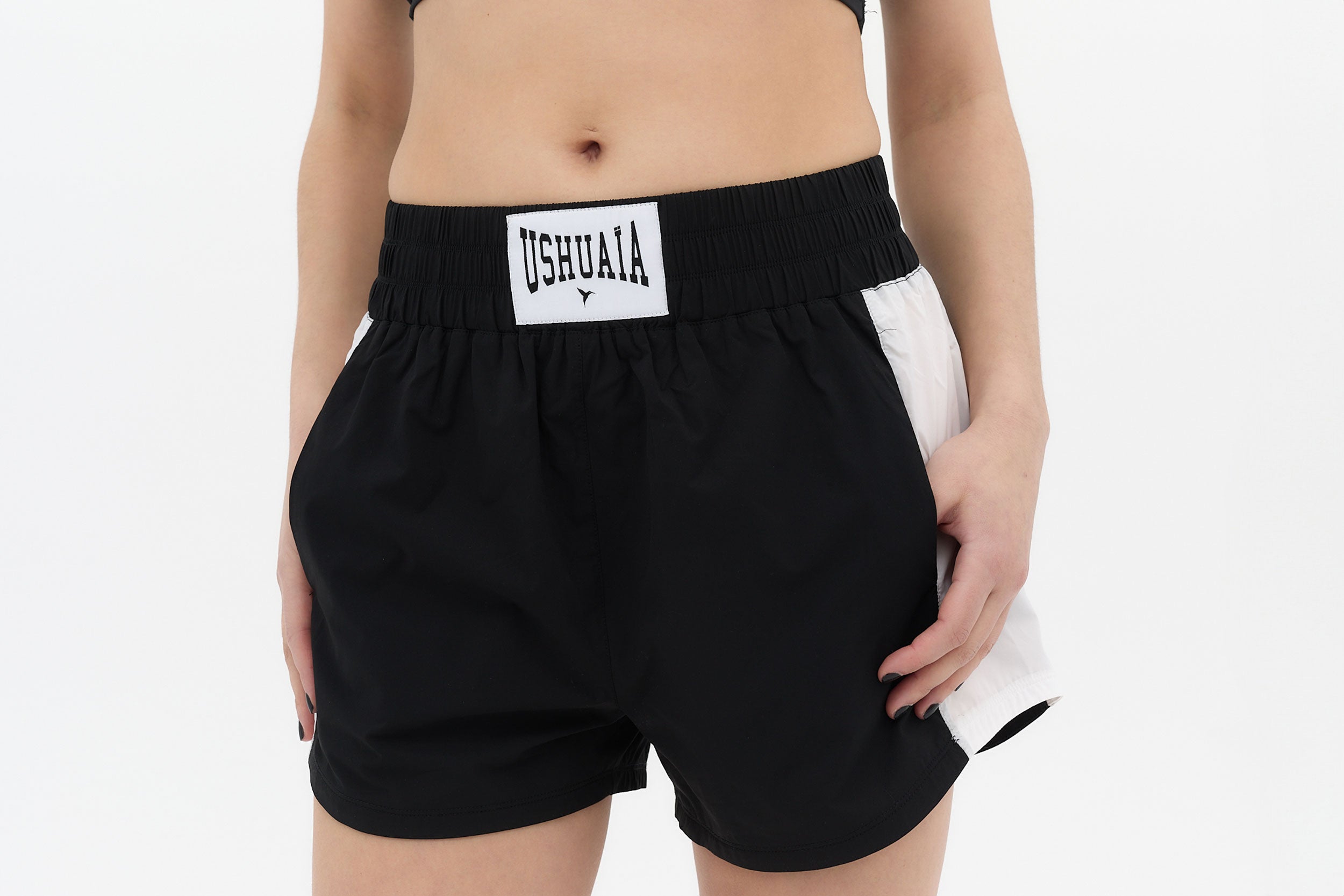 short mujer negro cintura elastica ushuaia