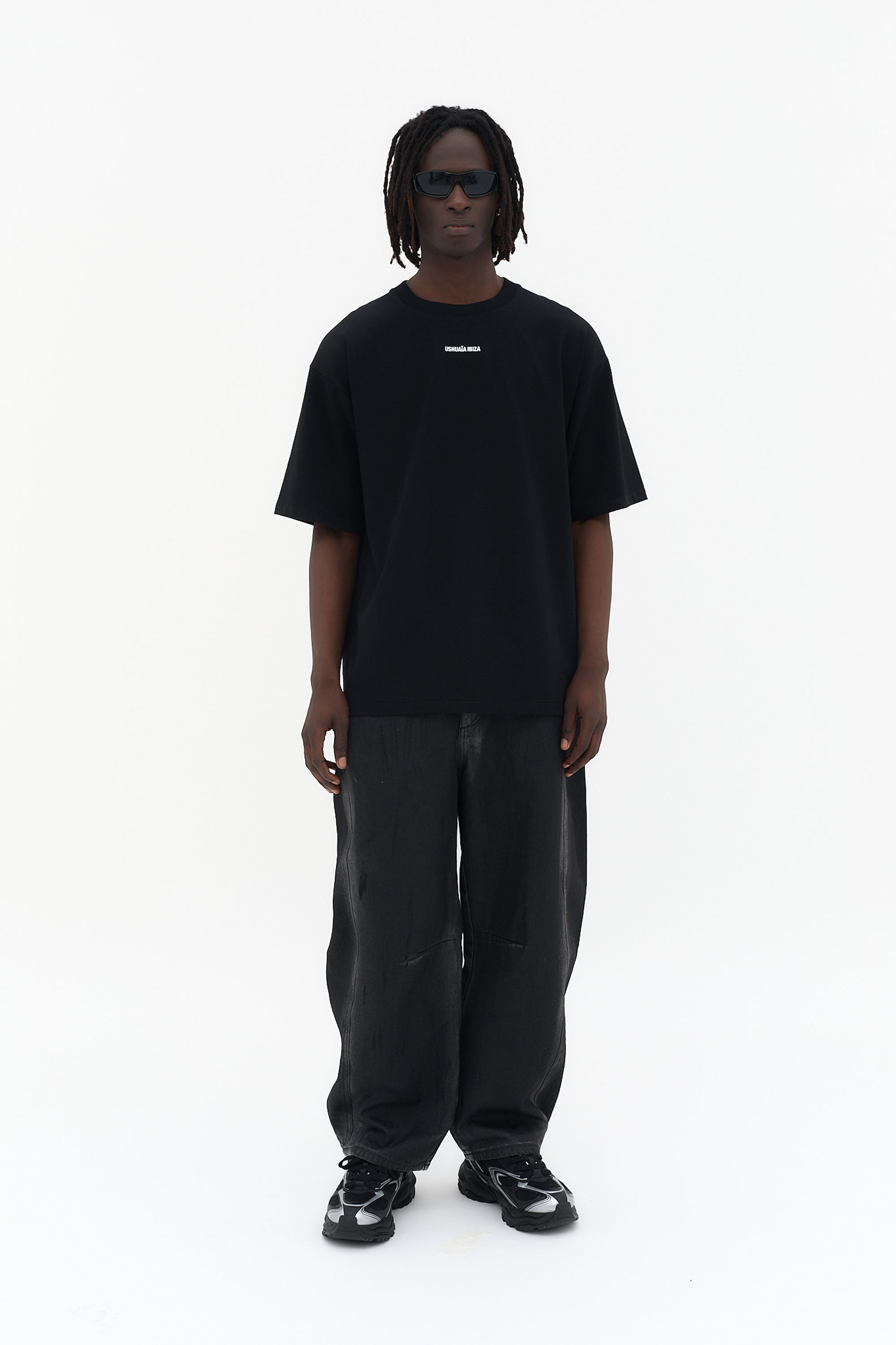 camiseta oversize hombre algodón elastano silicon wash logo ushuaïa