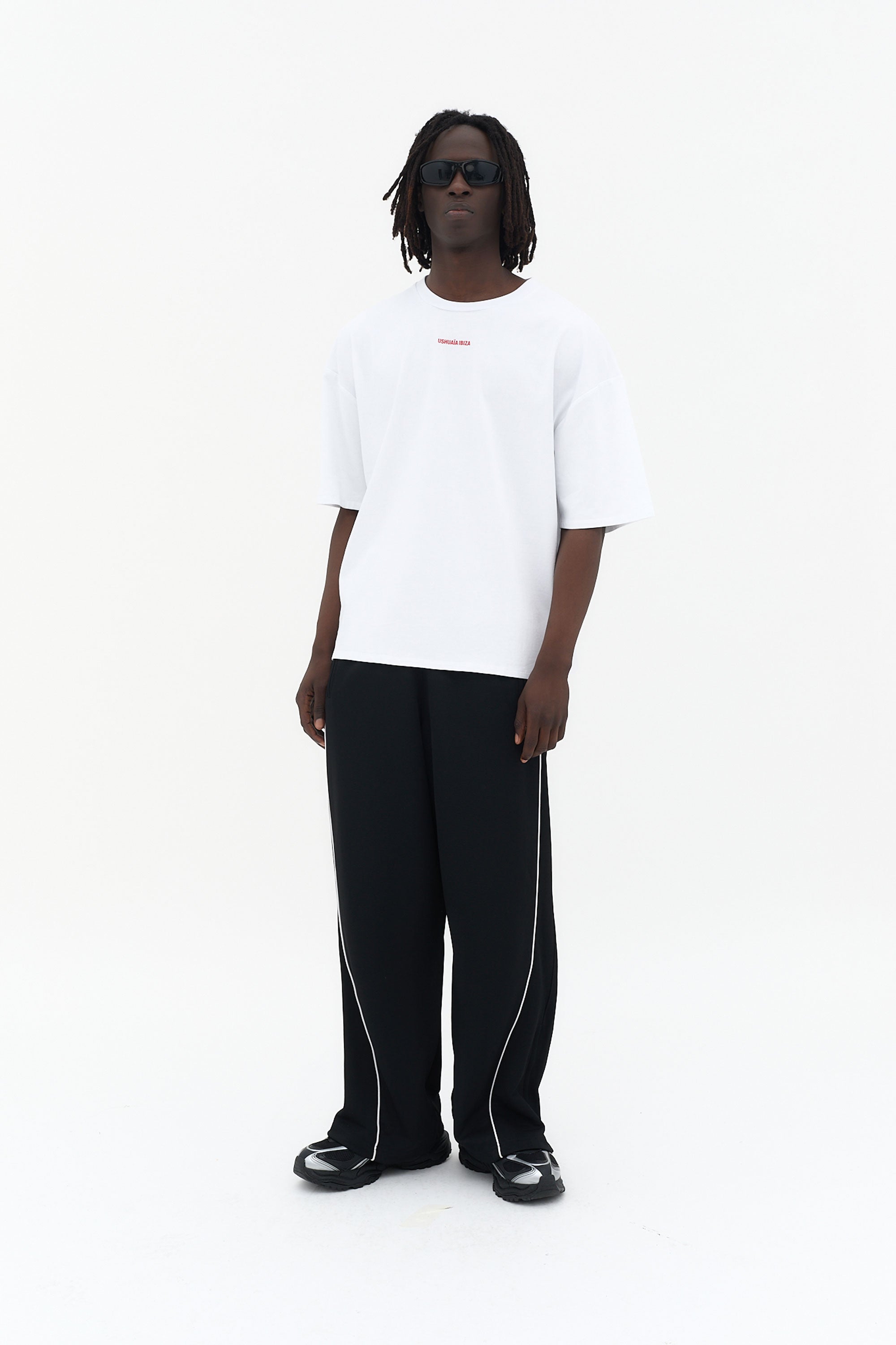 camiseta super oversize hombre algodón silicon wash logo ushuaïa delantero y espalda ibiza