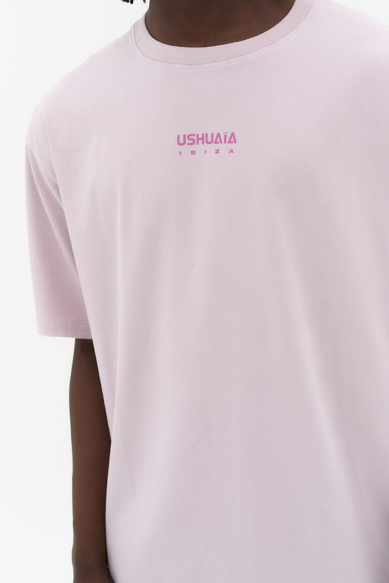 camiseta oversize hombre algodón elastano acid wash logo ushuaïa