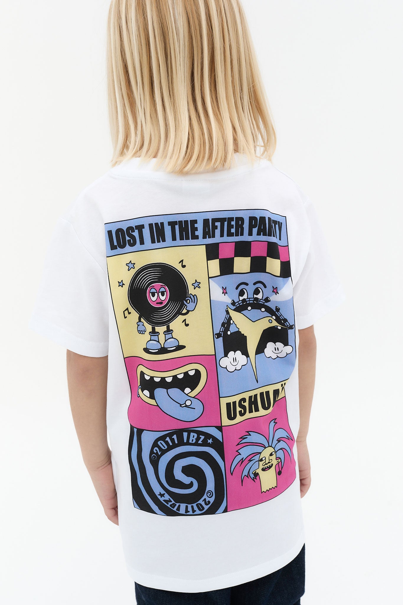 camiseta infantil off white logo ushuaia