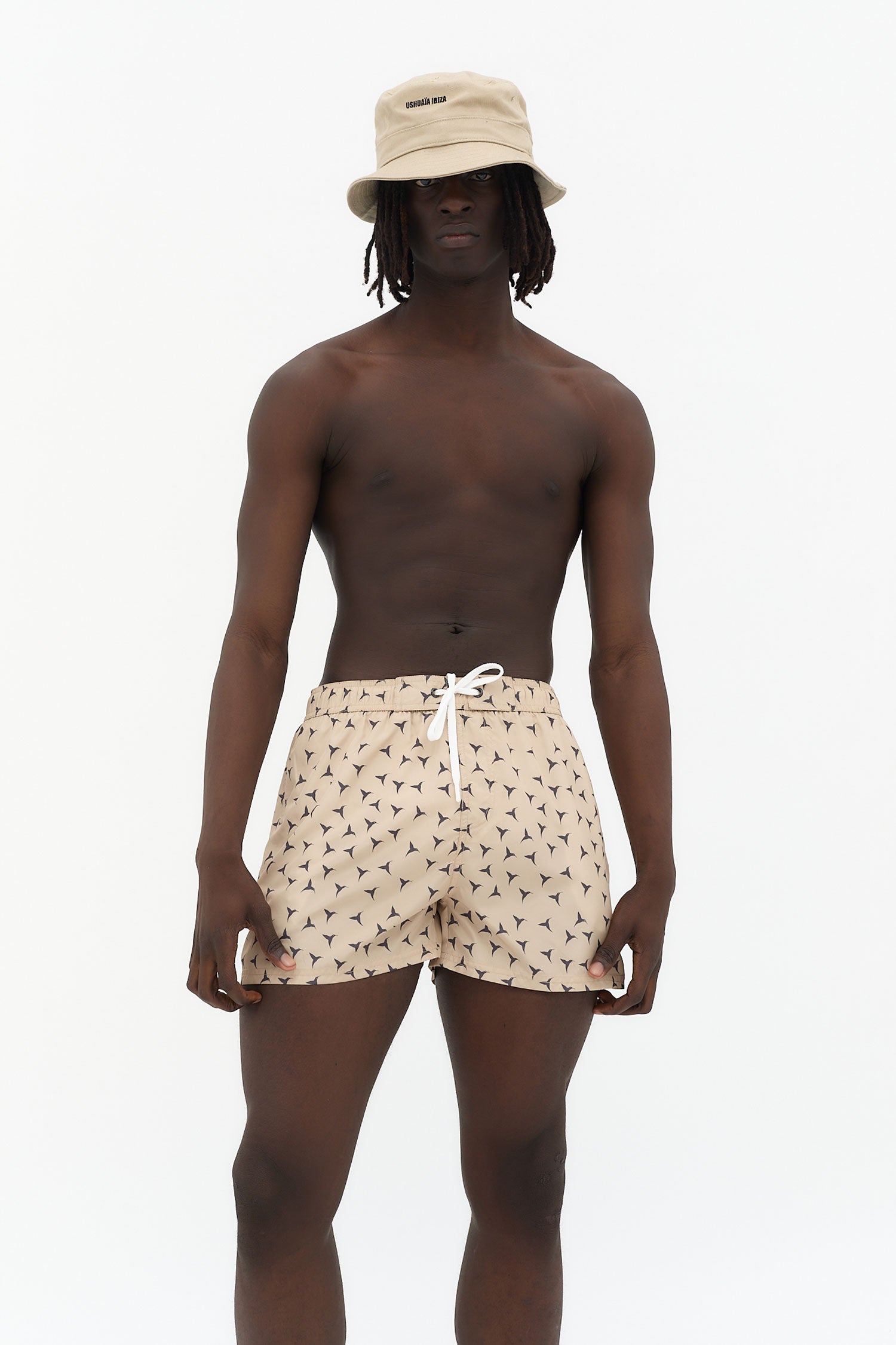 bañador hombre poliéster microfibra estampado logo ushuaïa