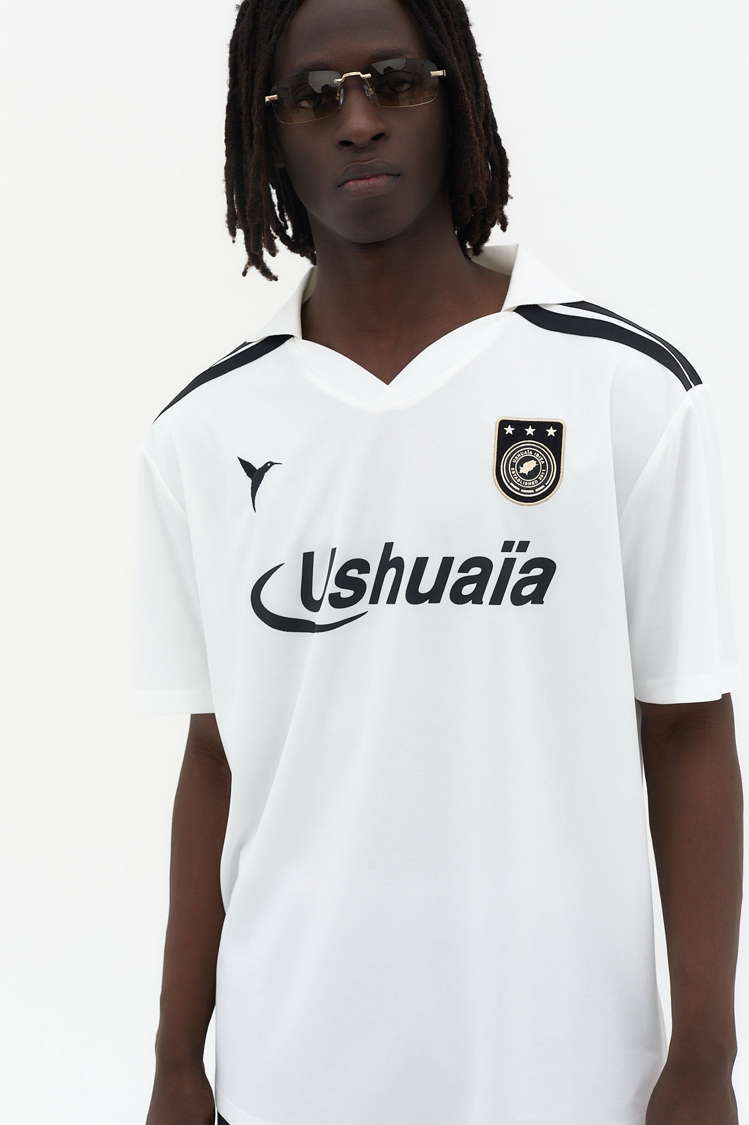 football jersey hombre poliéster logo ushuaïa delantero y espalda ibiza