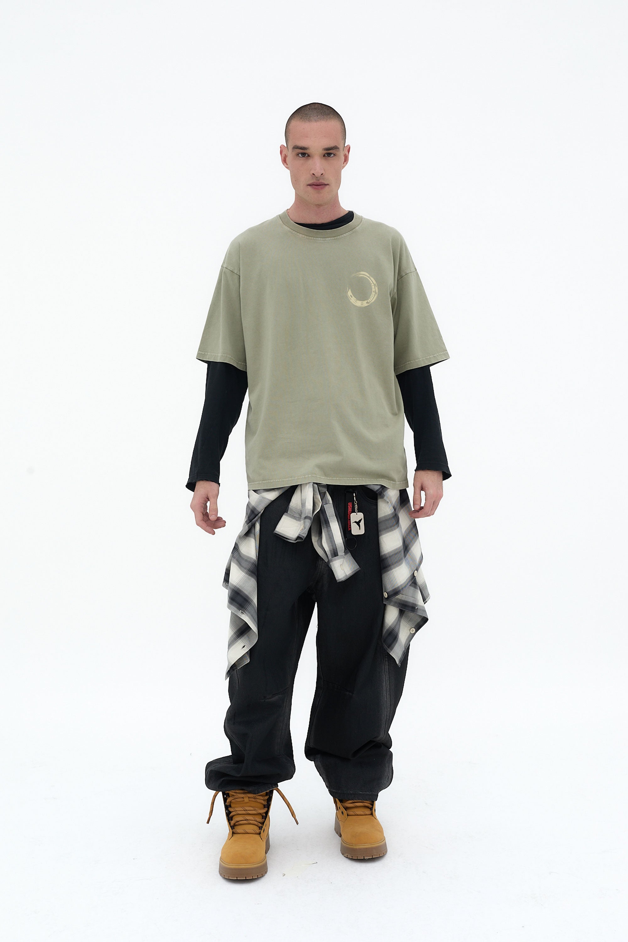 camiseta oversize hombre algodón logo ushuaïa