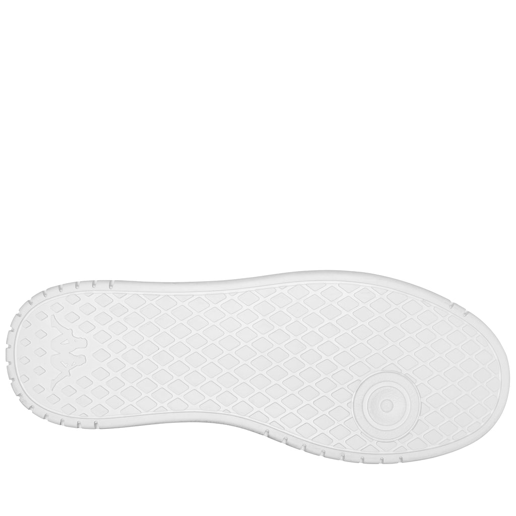 Zapatilla deportiva unisex monocolor colección Ushuaïa x Kappa. Detalle de bordados al tono.