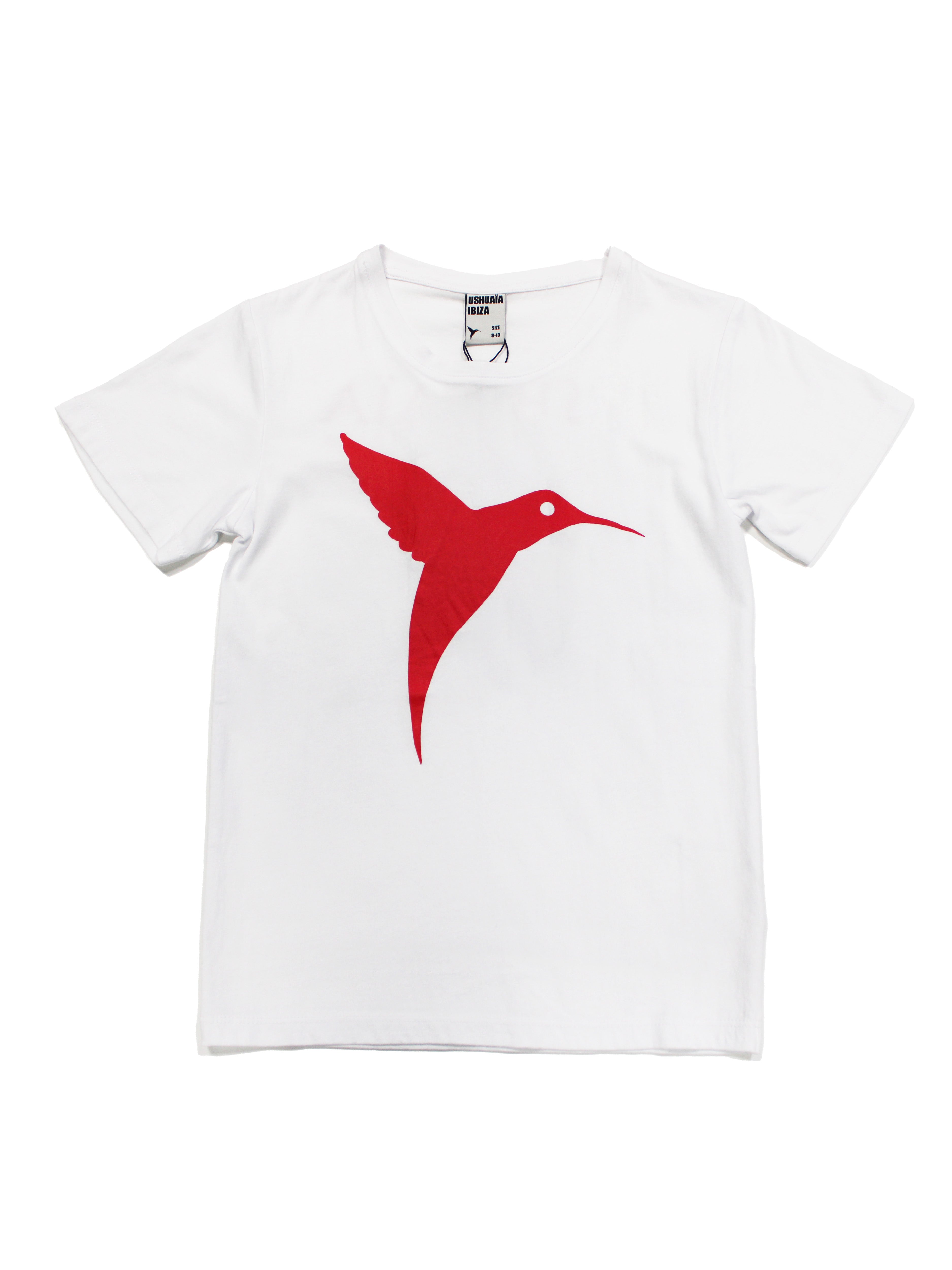 T-shirt with round neck and short sleeves. Contrasting combined print detail on the front and back.
