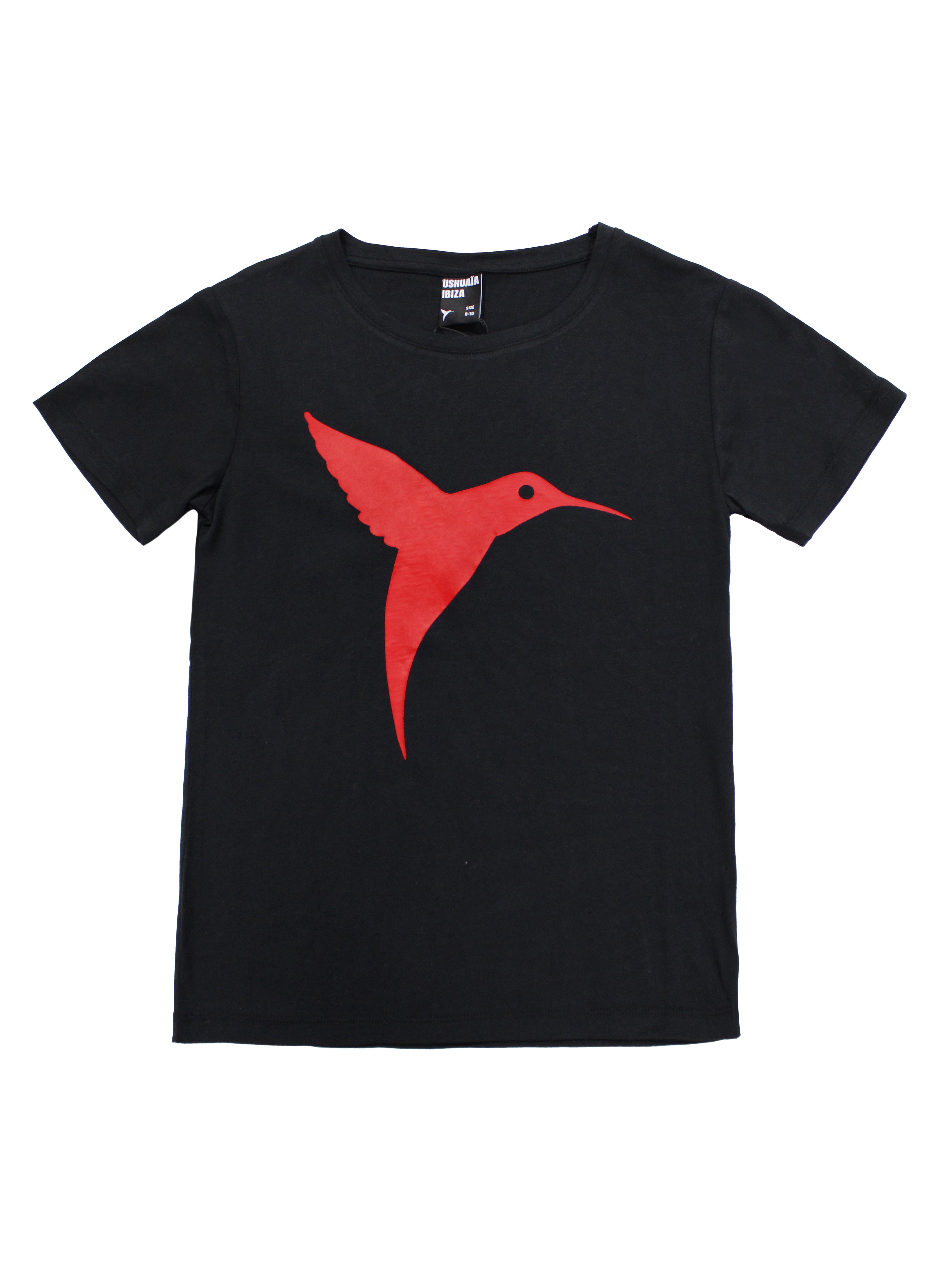 T-shirt with round neck and short sleeves. Contrasting combined print detail on the front and back.