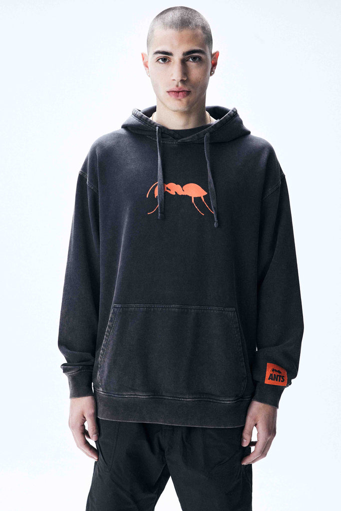 Oversized hoodie with faded-effect sleeves, bold prints, and ribbed trims. 100% cotton comfort for standout Ibiza style.

