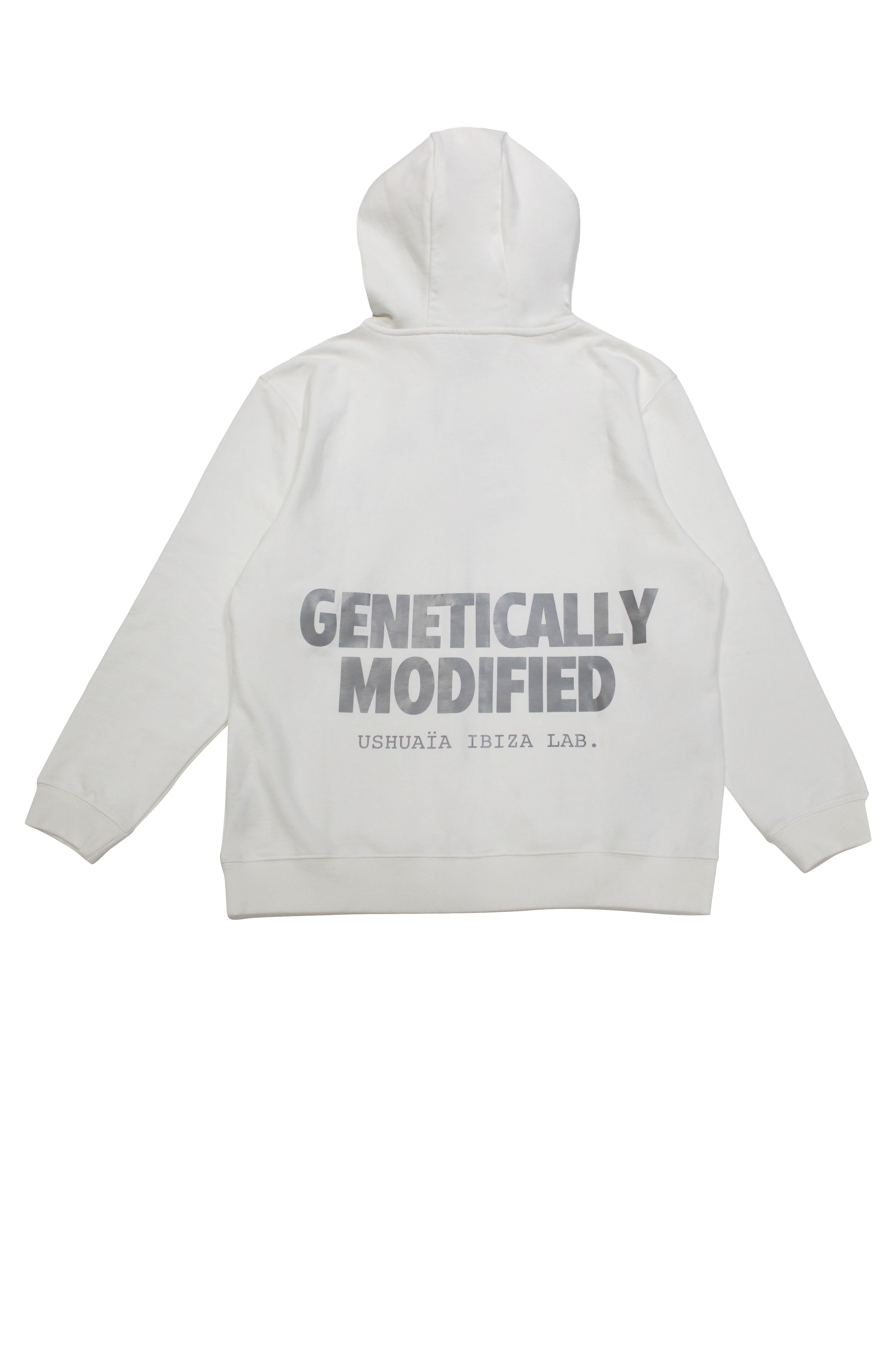 Regular zip-up sweatshirt with hood and adjustable high neck with drawstring and washed long sleeves with peach effect. Reflective print detail on front and back. Kangaroo pocket on the front. Ribbed finishes. 