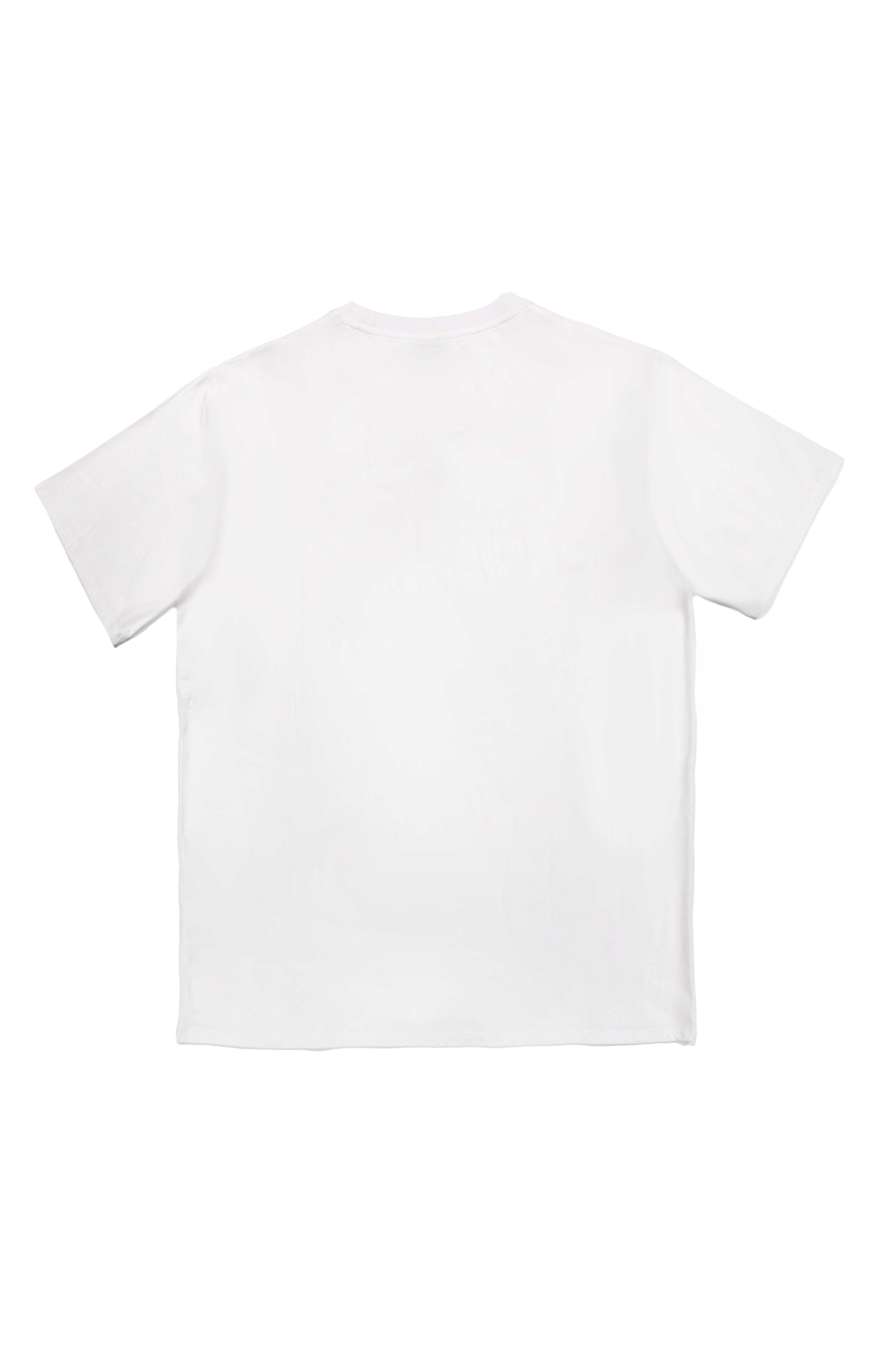 Regular fit t-shirt with round neck and short sleeves. Contrast combined print detail on the front.