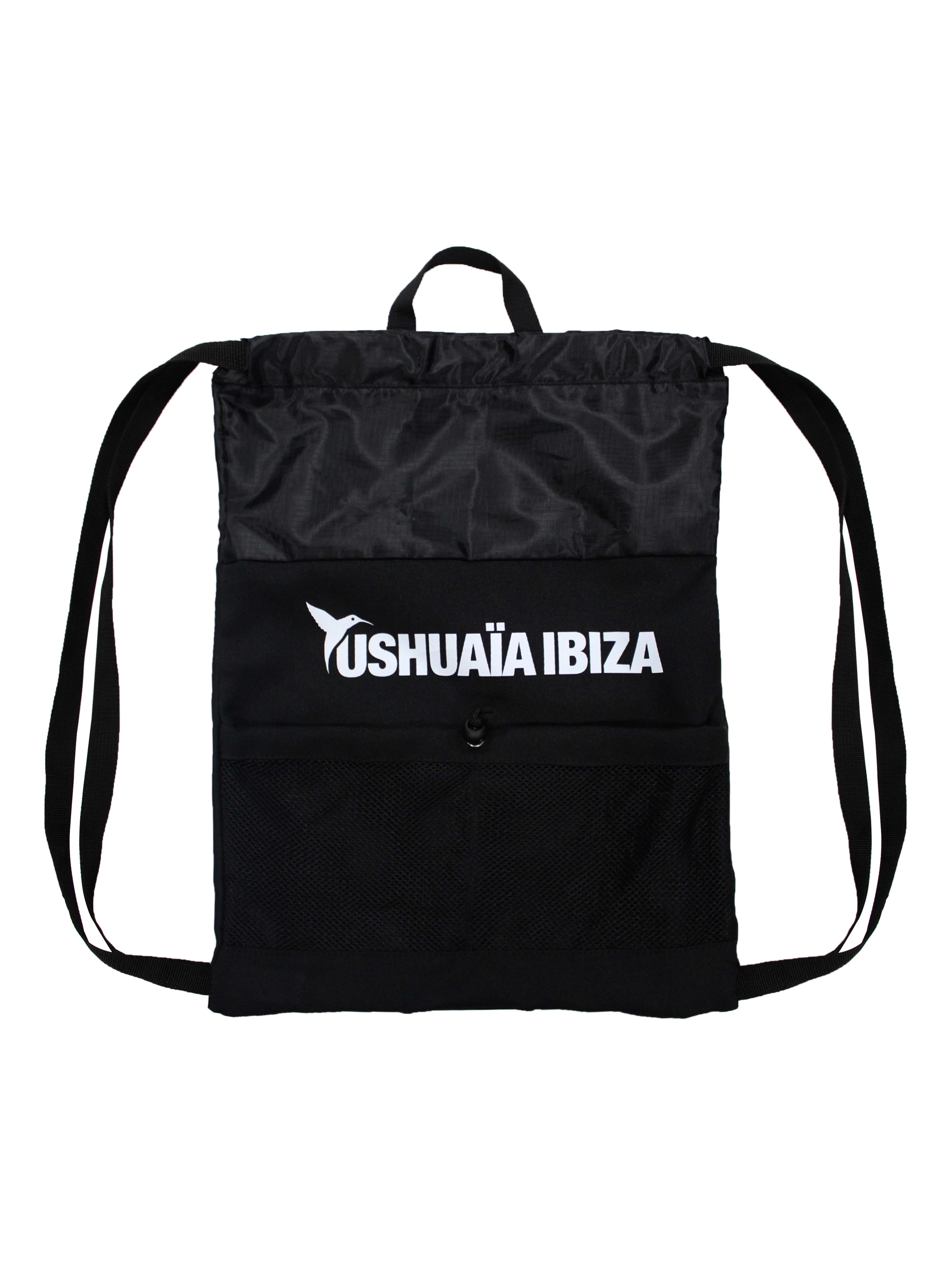 Official Ushuaïa Ibiza gymsack-style backpack.
COMPOSITION:


Upper section made of ultralight ripstop polyester, tear-resistant for increased durability


Base made of 600D polyester, providing enhanced strength and long-lasting performance

