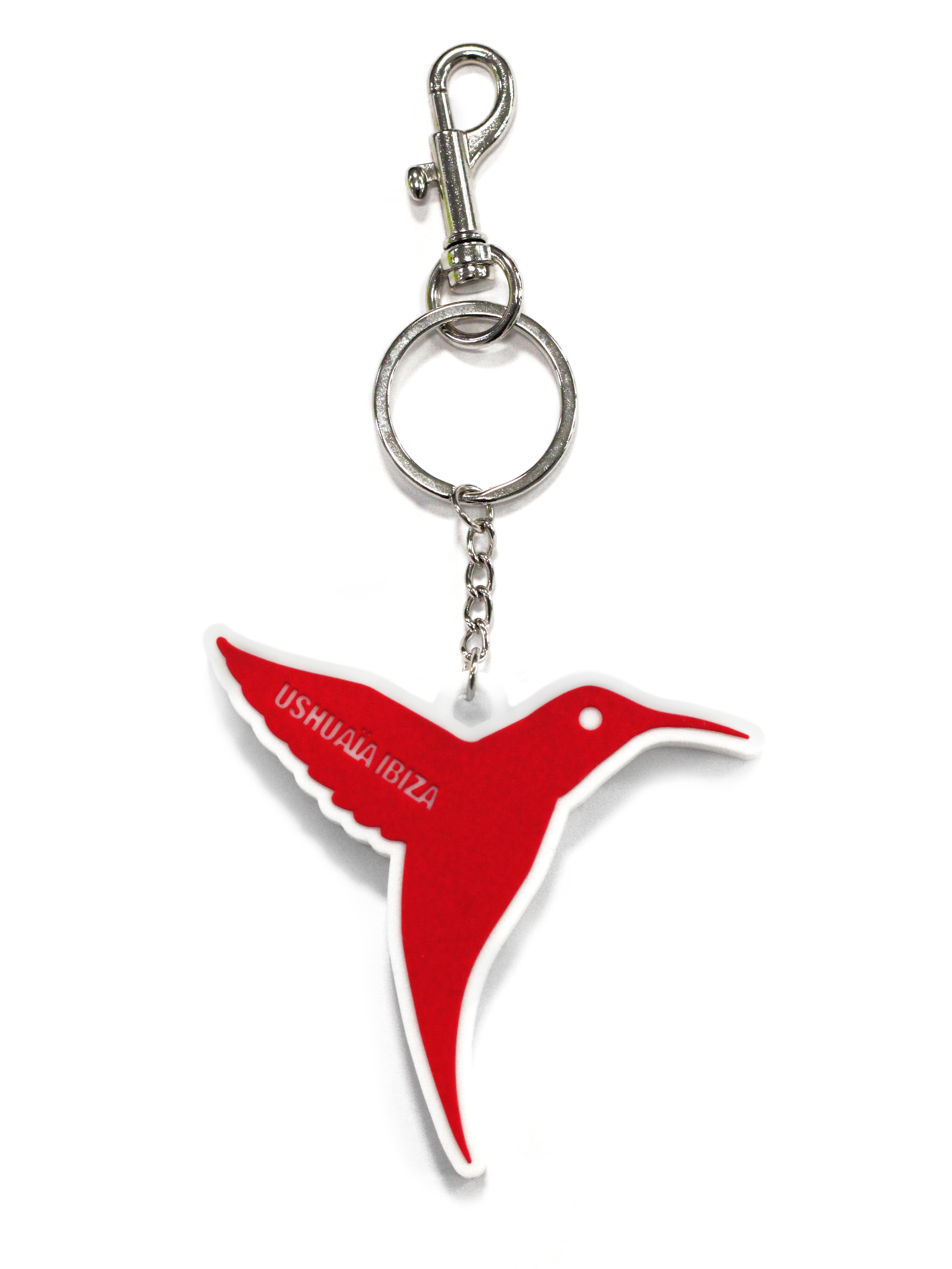 Ushuaïa bird keyring with bold design, perfect to elevate your style, recall iconic parties, or gift with attitude.