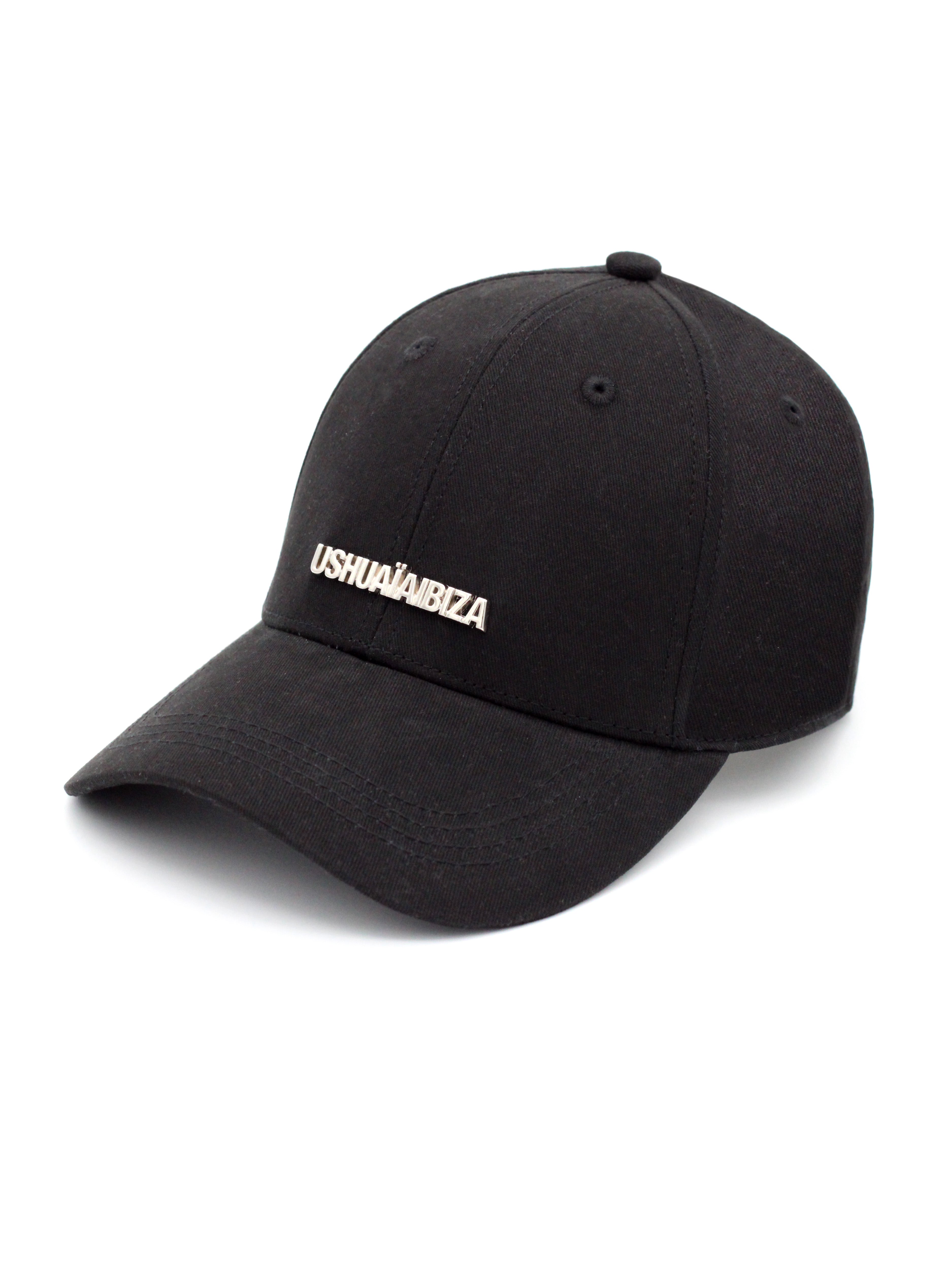 Ushuaïa Black Cap – 100% cotton with exclusive metallic logo. Adjustable back strap and style inspired by Ibiza.