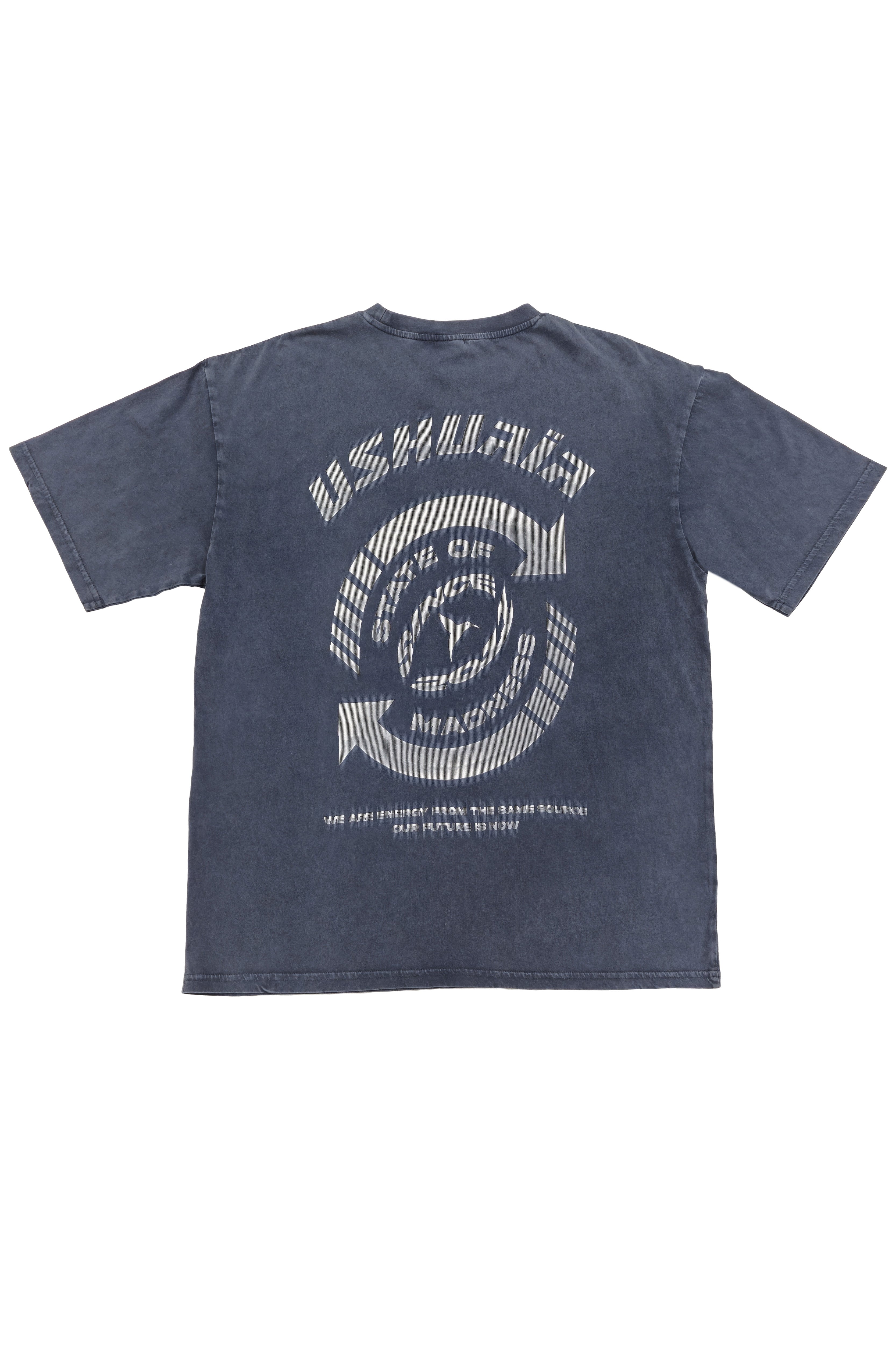 camiseta hombre algodón regular fit cuello redondo logo ushuaïa delantero y espalda