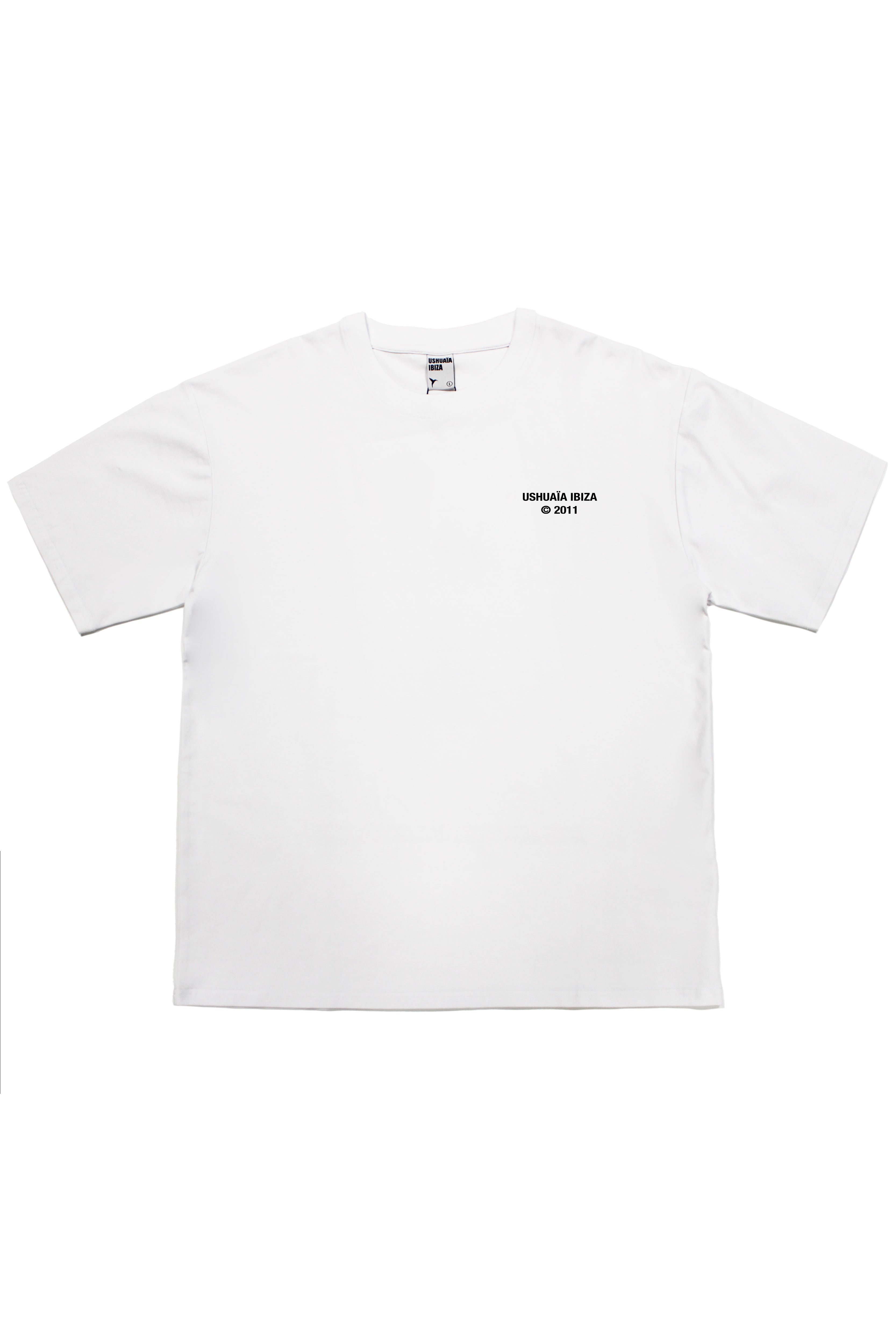 camiseta oversize hombre algodón silicon wash logo ushuaïa delantero y espalda ibiza