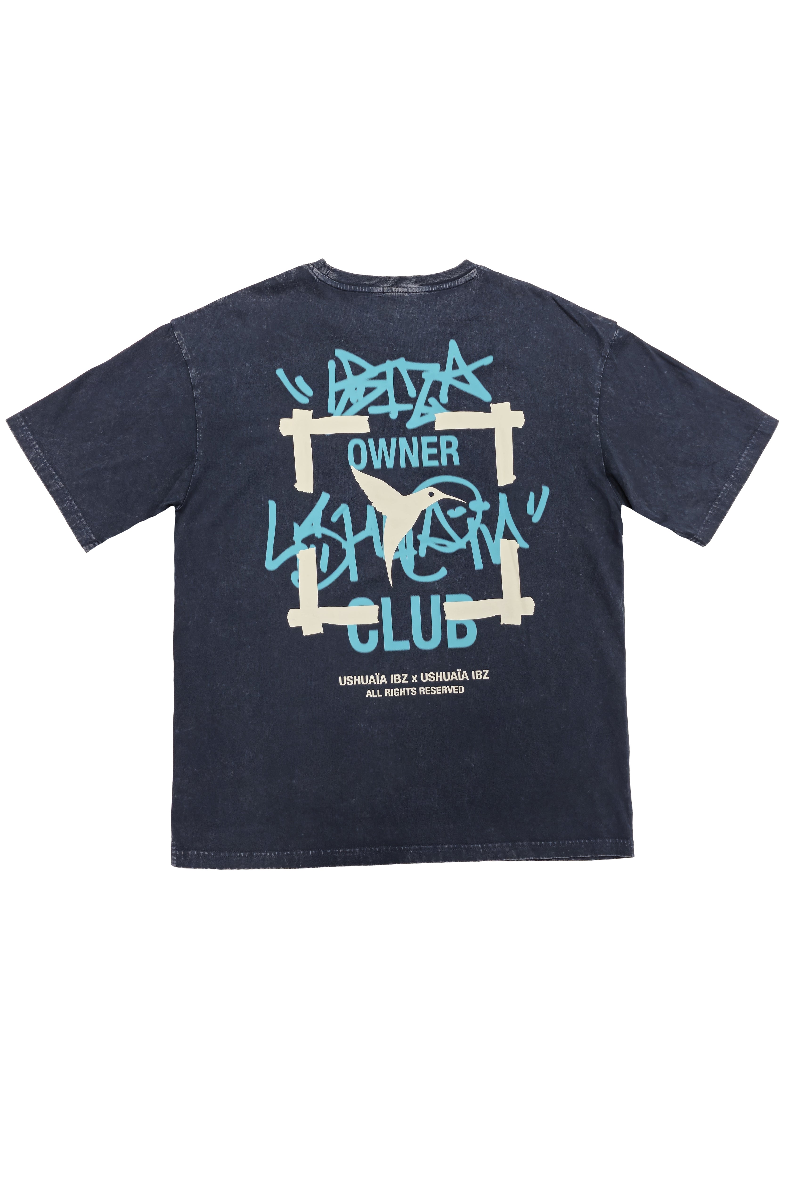 camiseta oversize hombre logo espalda algodón snow finish