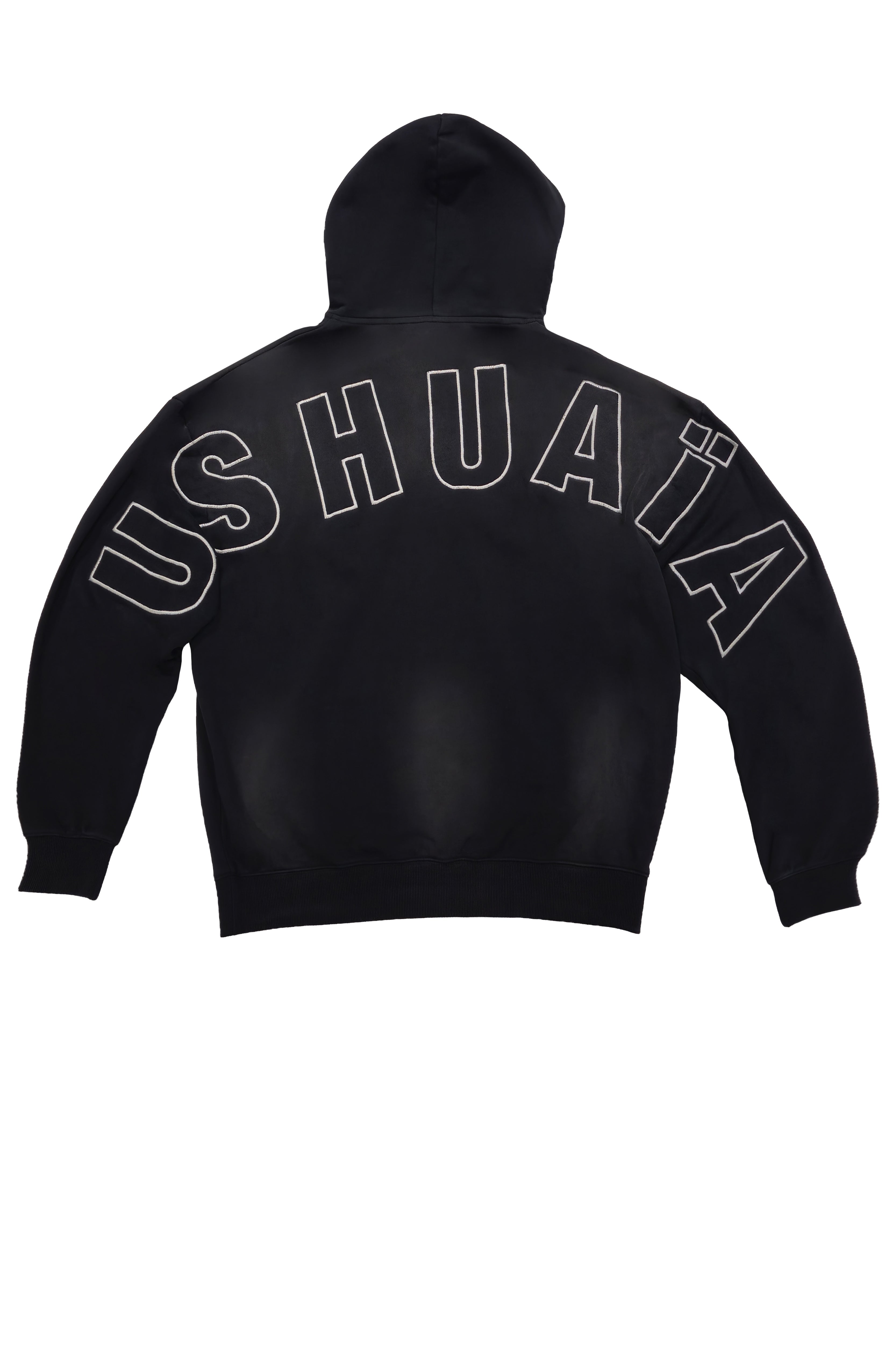 sudadera oversize hombre algodón french terry silicon wash logo ushuaïa delantero y espalda ibiza