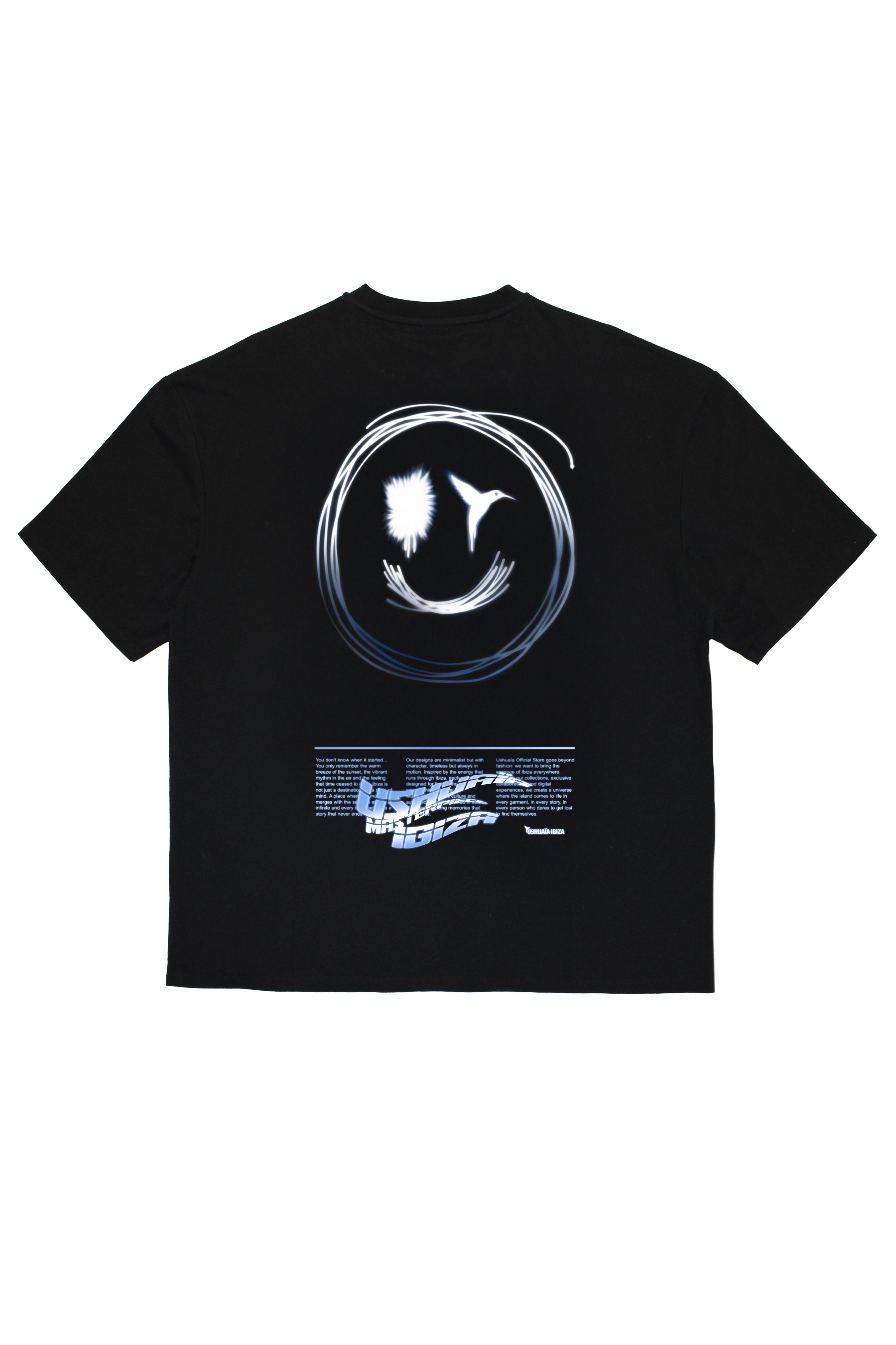 camiseta oversize hombre algodón silicon wash logo ushuaïa